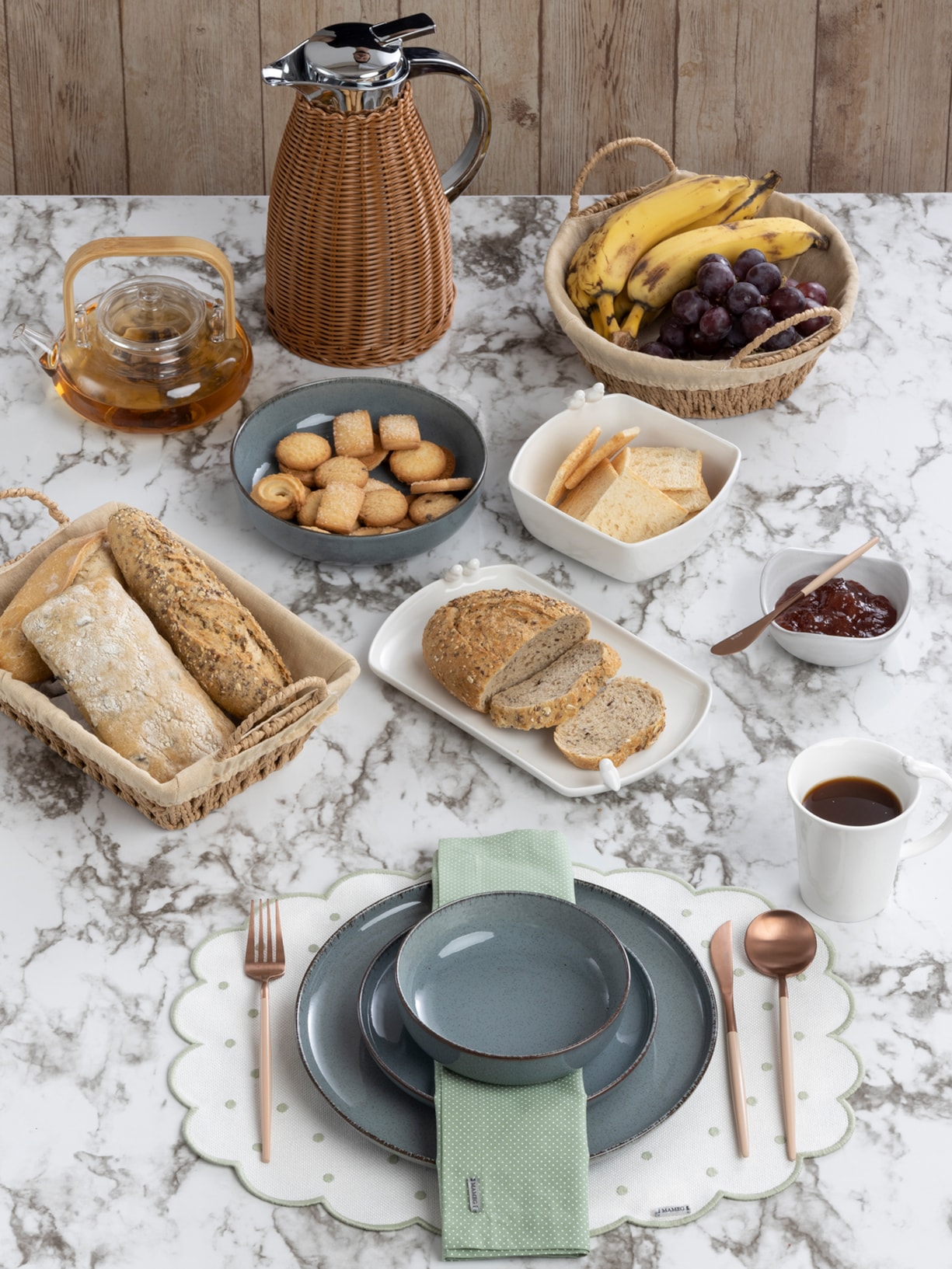 Lugar Americano Select Poá Celadon 1 Unidade Off White Mameg