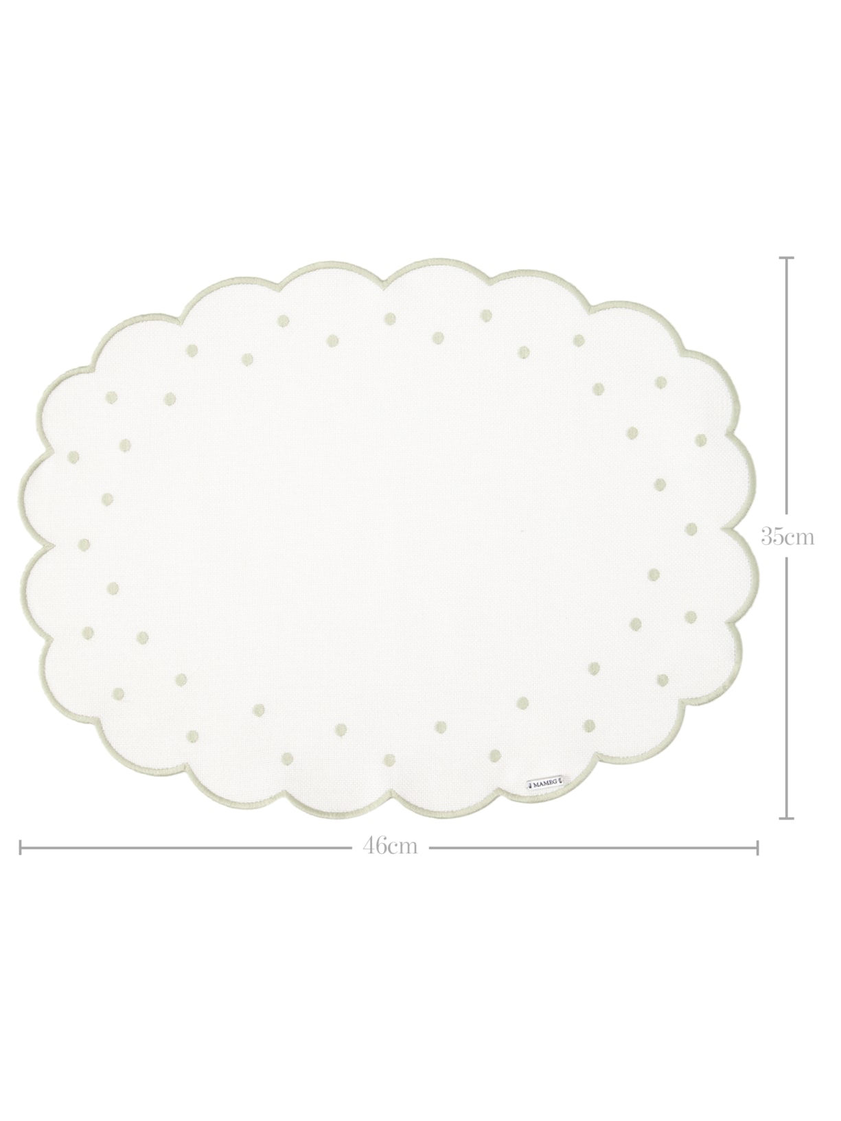 Lugar Americano Select Poá Celadon 1 Unidade Off White Mameg