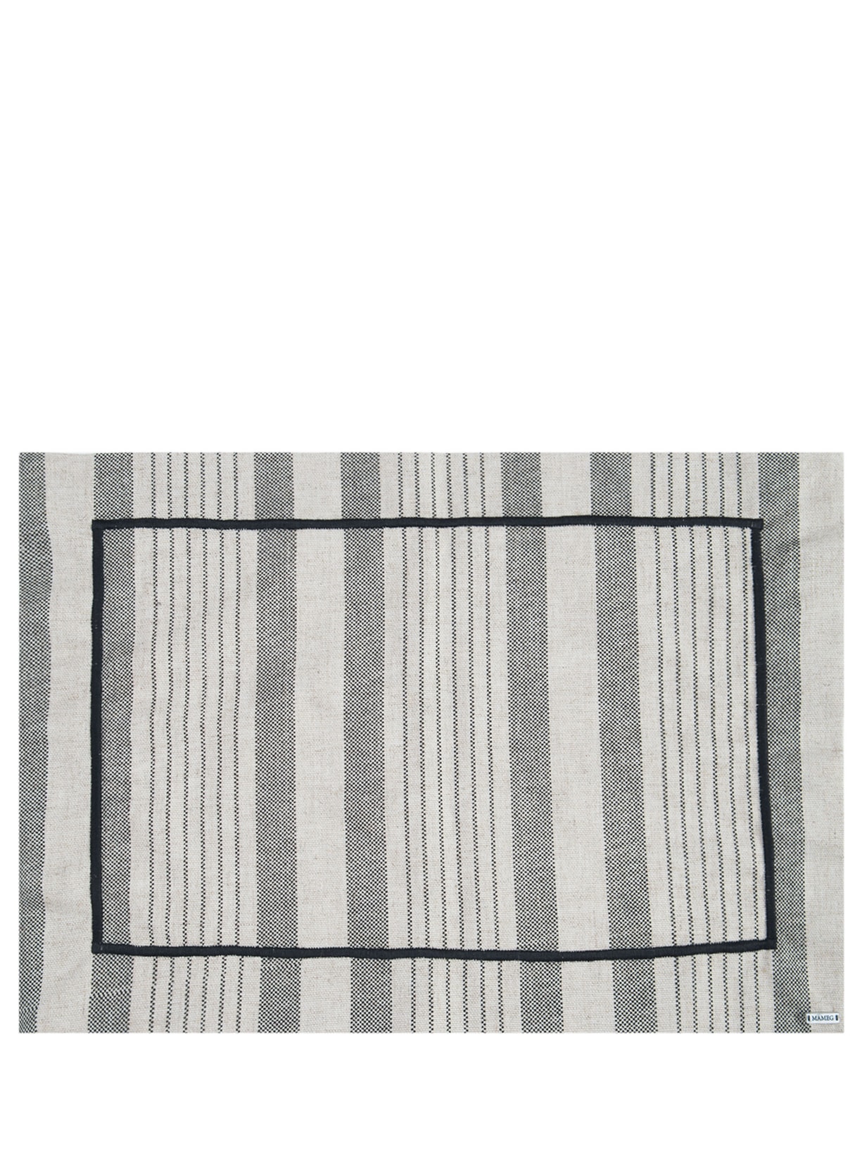 Lugar Americano Stripe 1 Peça - Preto