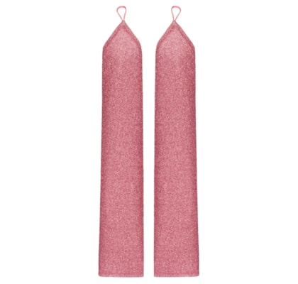 Luva 7/8 Carnaval Em Lurex - Rosa