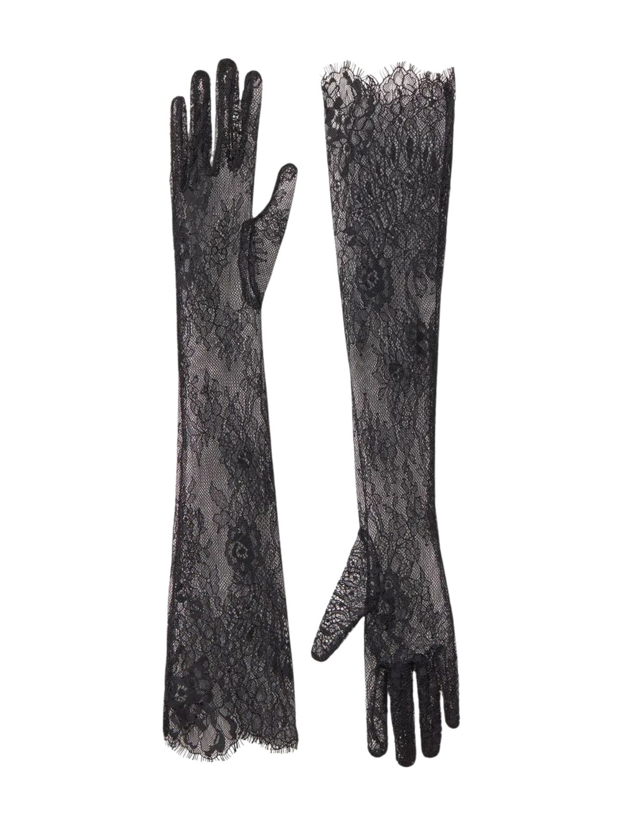 Luvas Compridas Em Renda Preto Intimissimi