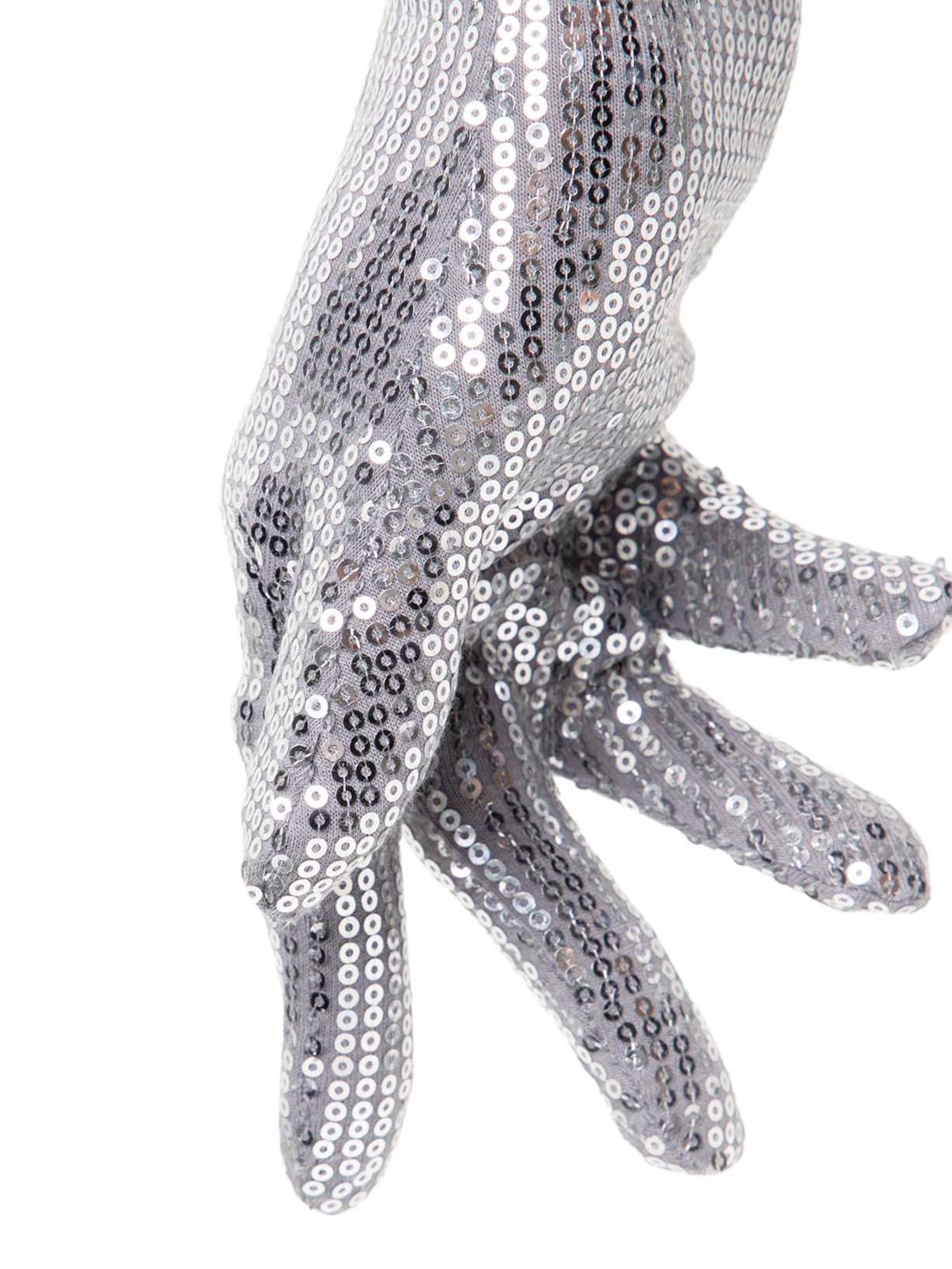 Luvas Femininas Paetê Prateado Shop2gether + Piesse