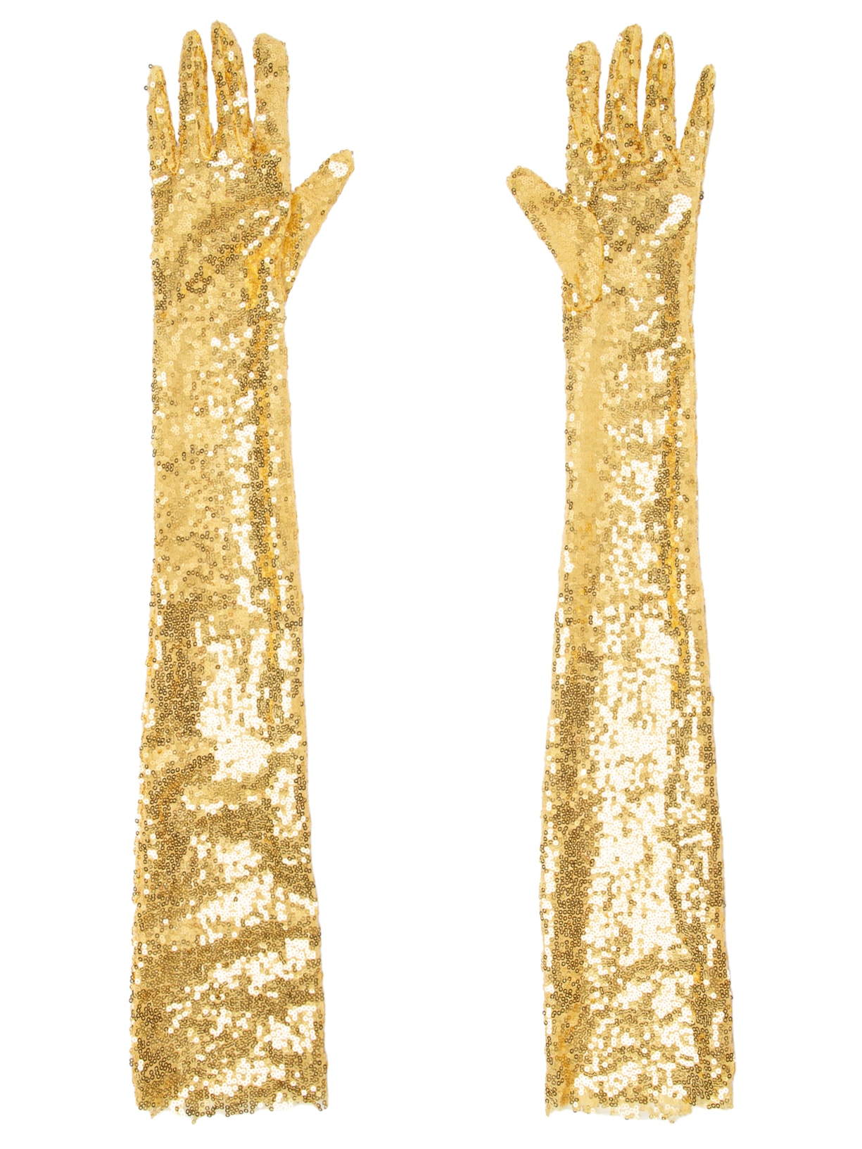 Luvas Femininas Paetês Dourado Ohlograma