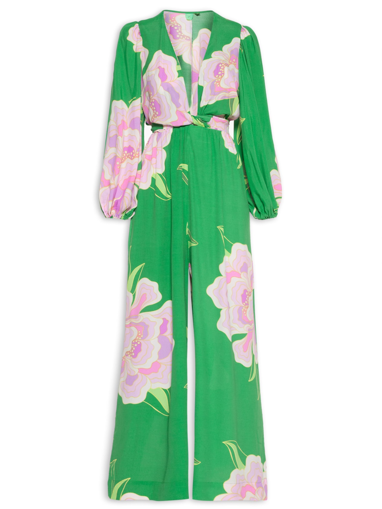 Macacão Amarração Floral Lumi - Verde