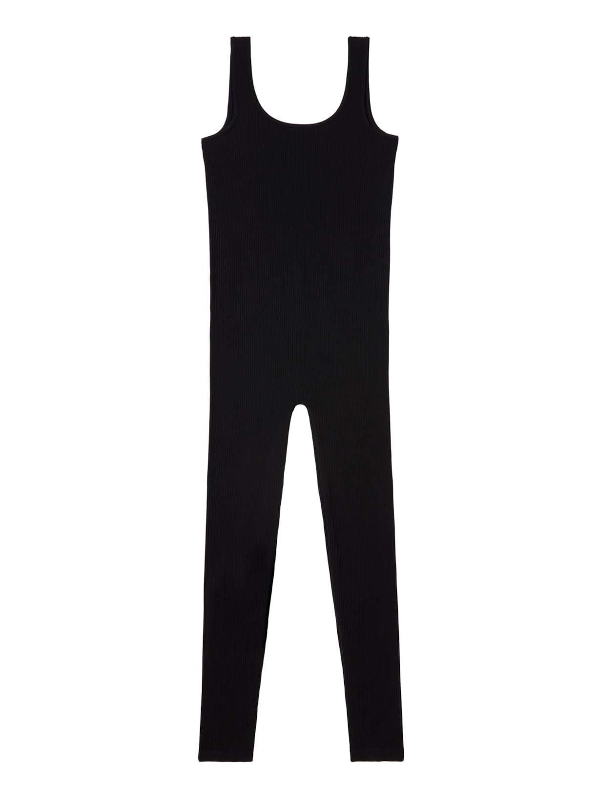 Macacão Comprido Esportivo Canelado - Preto