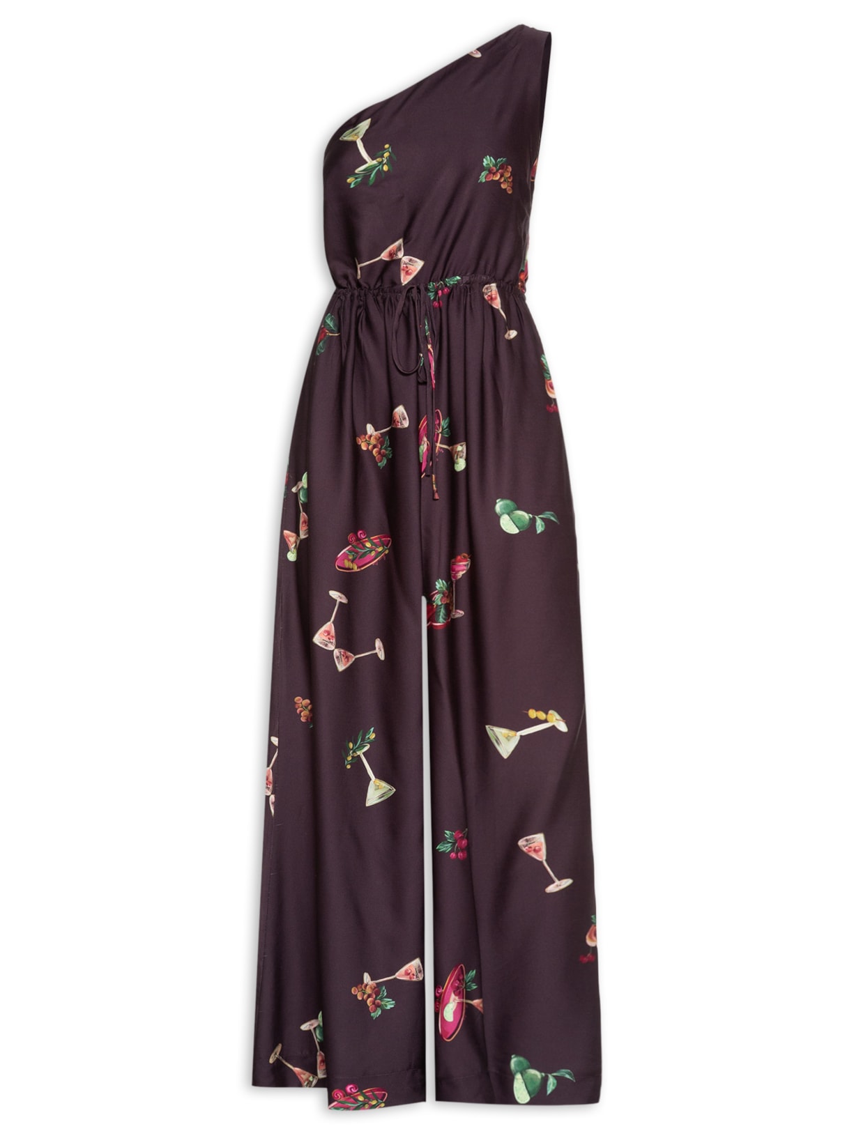 Macacão Coquetel Tropical - Marrom