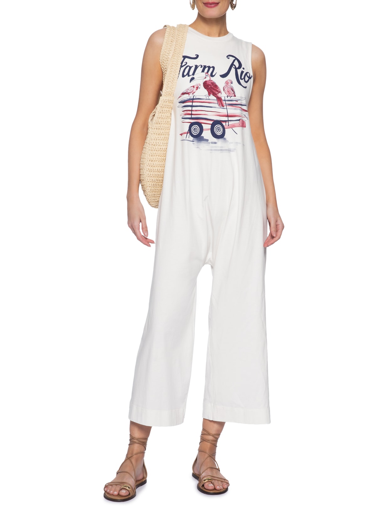 Macacão Feminina Pilha de Pranchas – Branco Farm