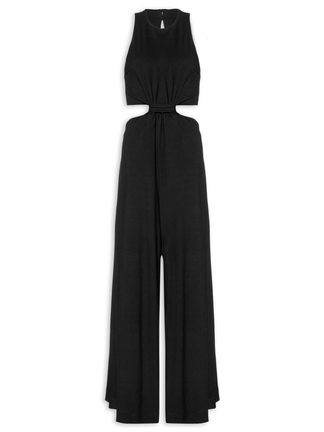 Macacão Feminino Abertura Lateral - Preto