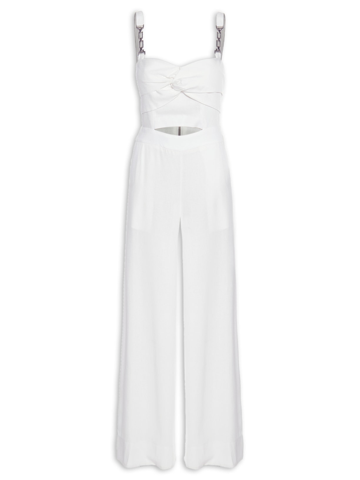 Macacão Feminino Alça Metal - Off White