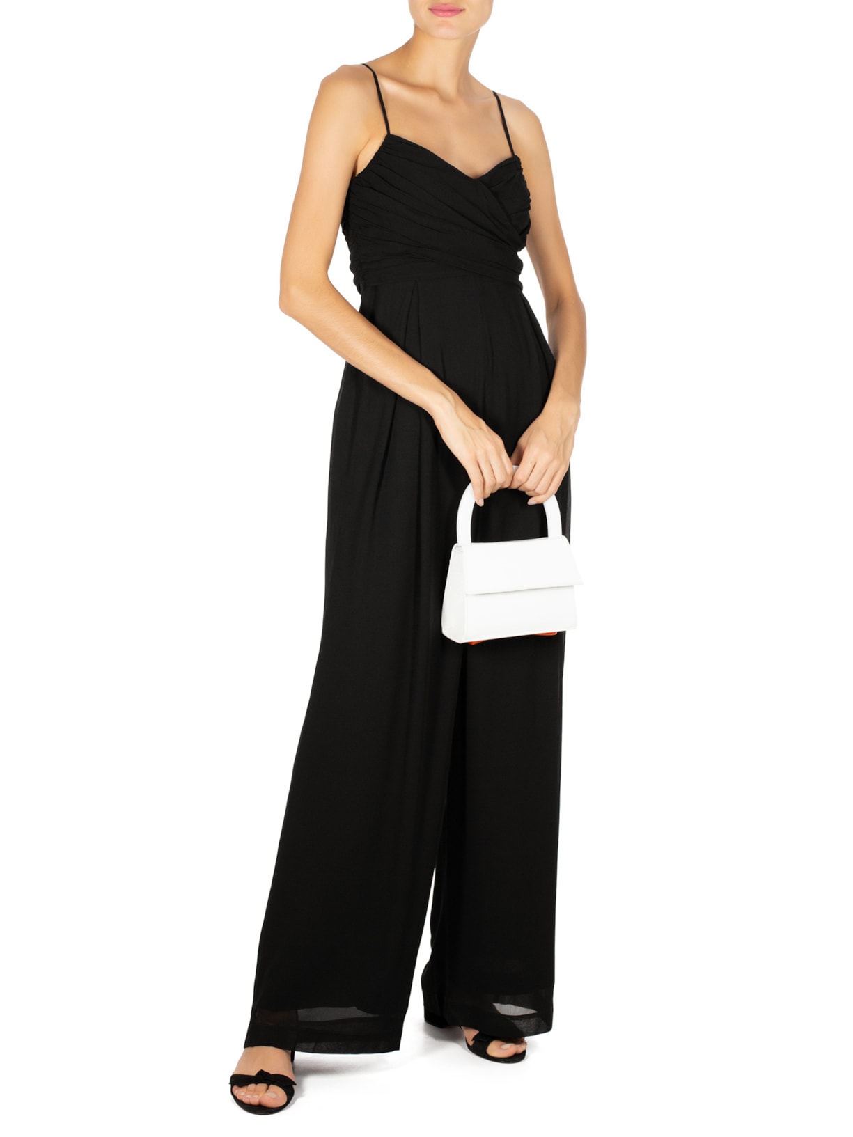 Macacão Feminino Alças Preto Iorane