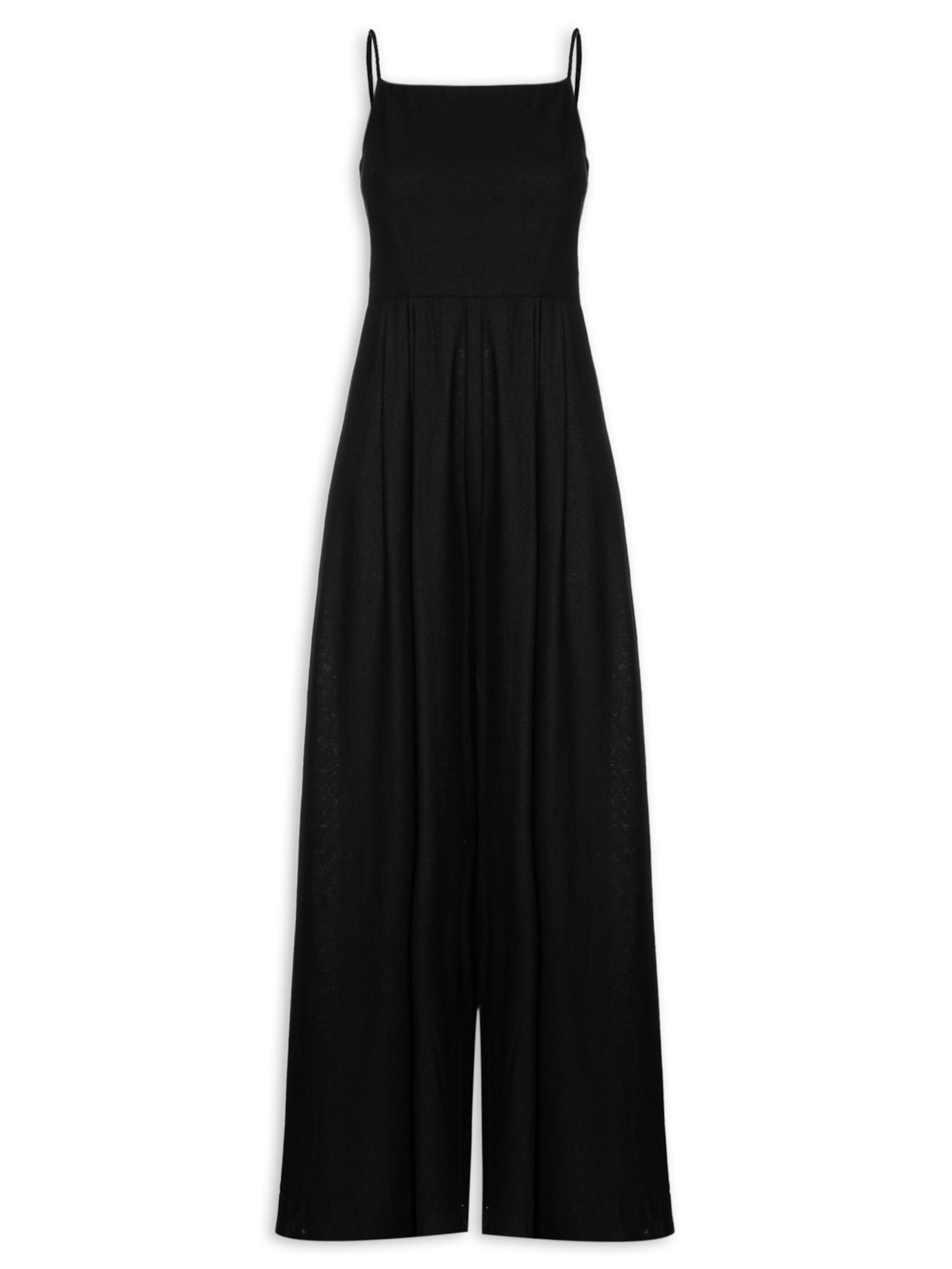 Macacão Feminino Alcinha Pantalona - Preto