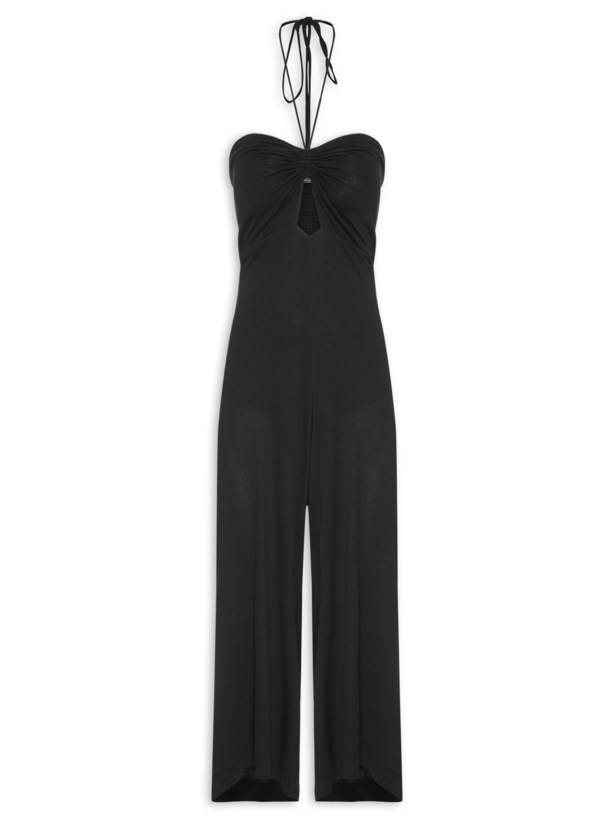 Macacão Feminino Alcinha Pantalona - Preto