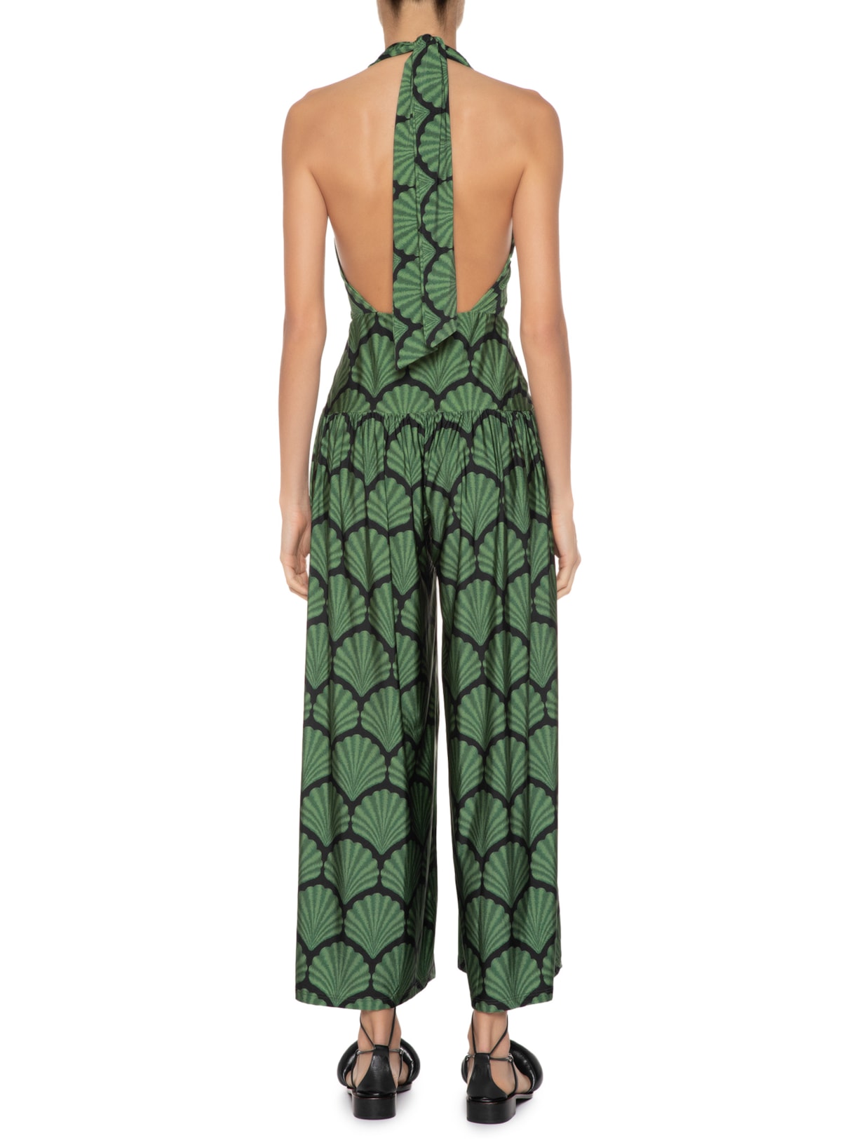 Macacão Feminino Amarração Concha Verde Farm