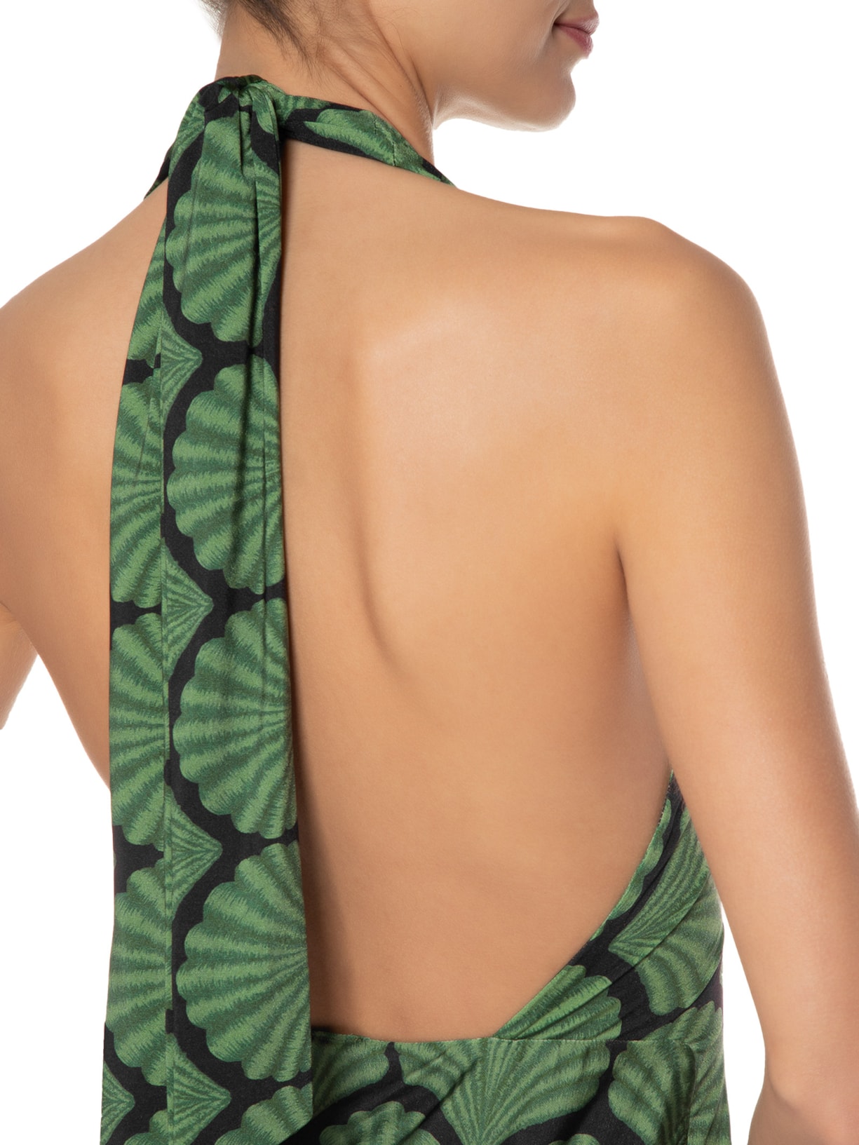 Macacão Feminino Amarração Concha Verde Farm