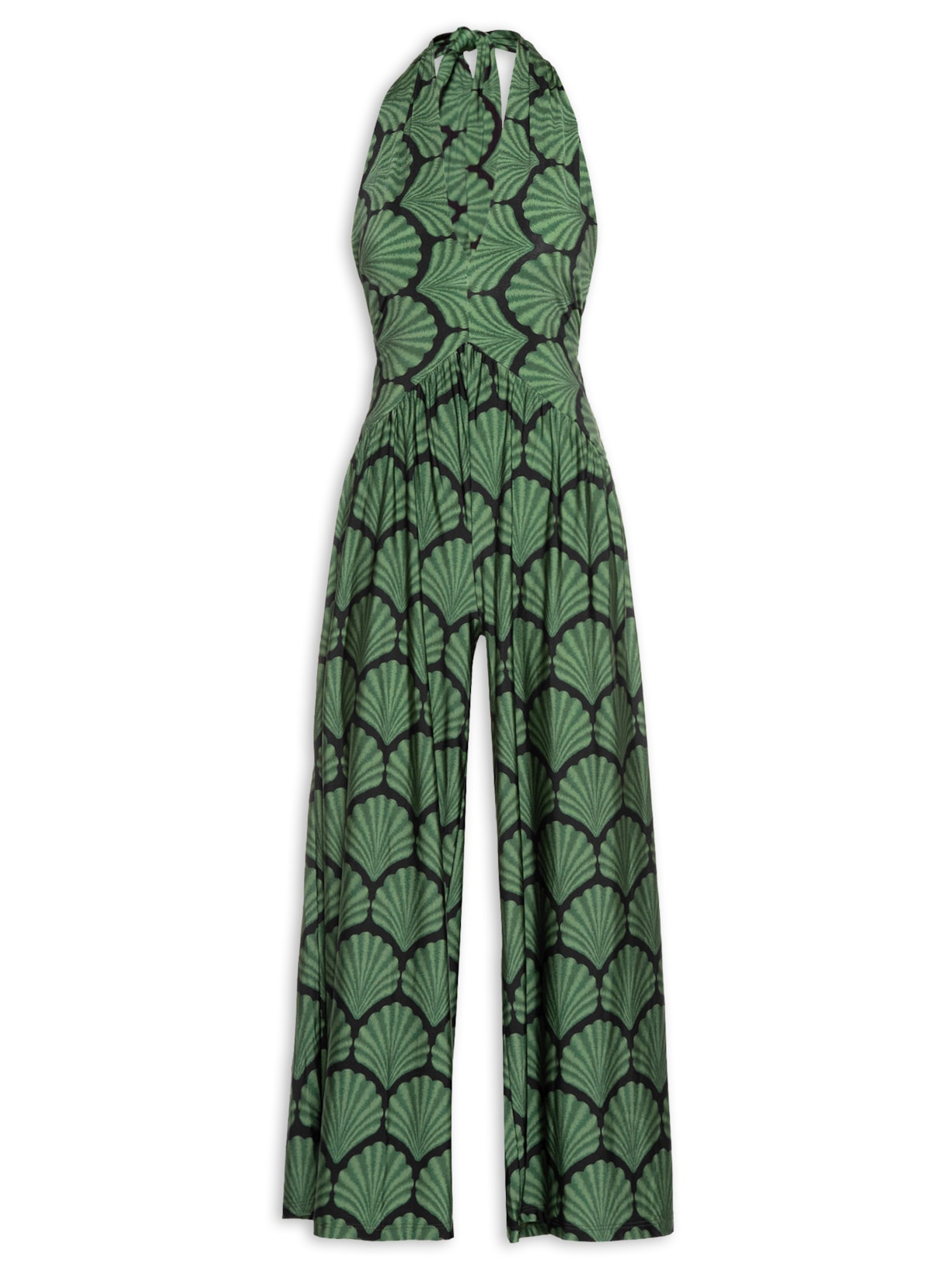 Macacão Feminino Amarração Concha Verde Farm