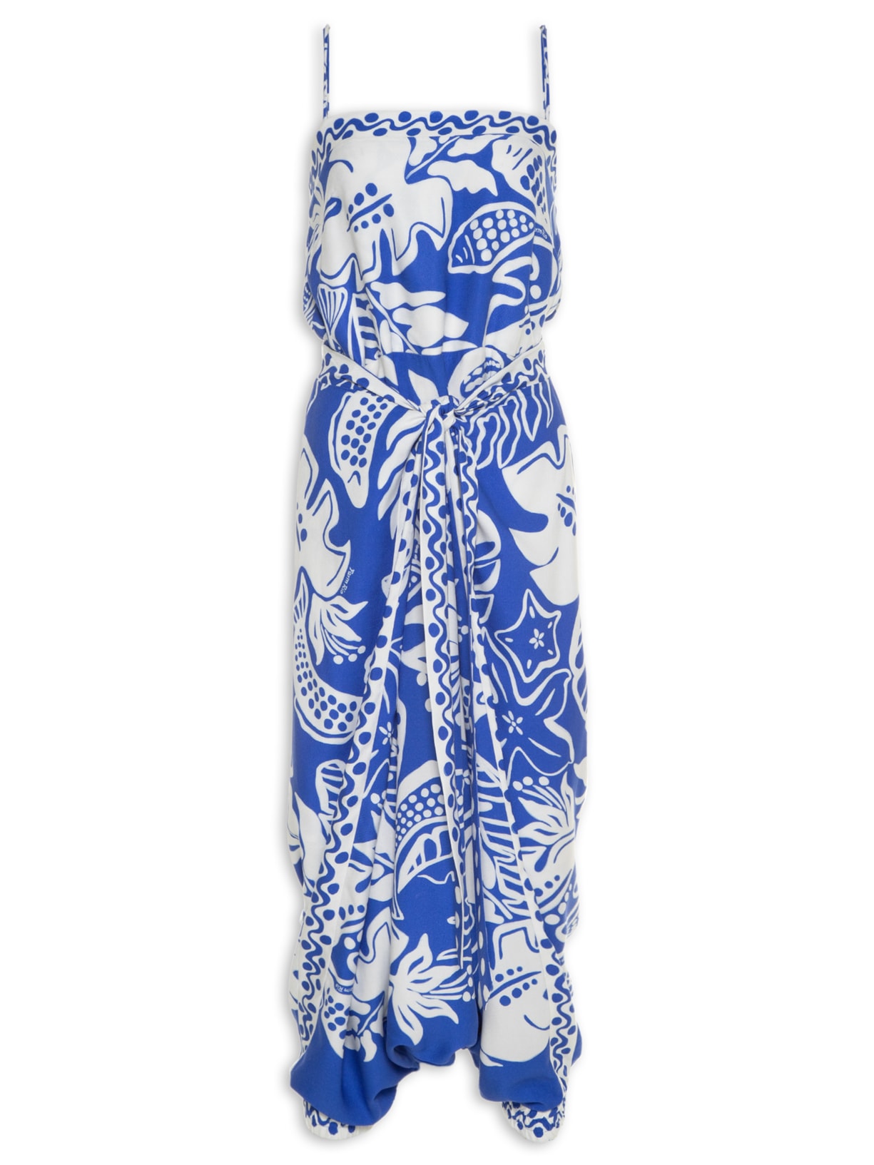 Macacão Feminino Amarração Peixe De Rio - Azul