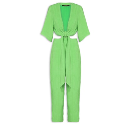 Macacão Feminino Amarração Proa - Verde