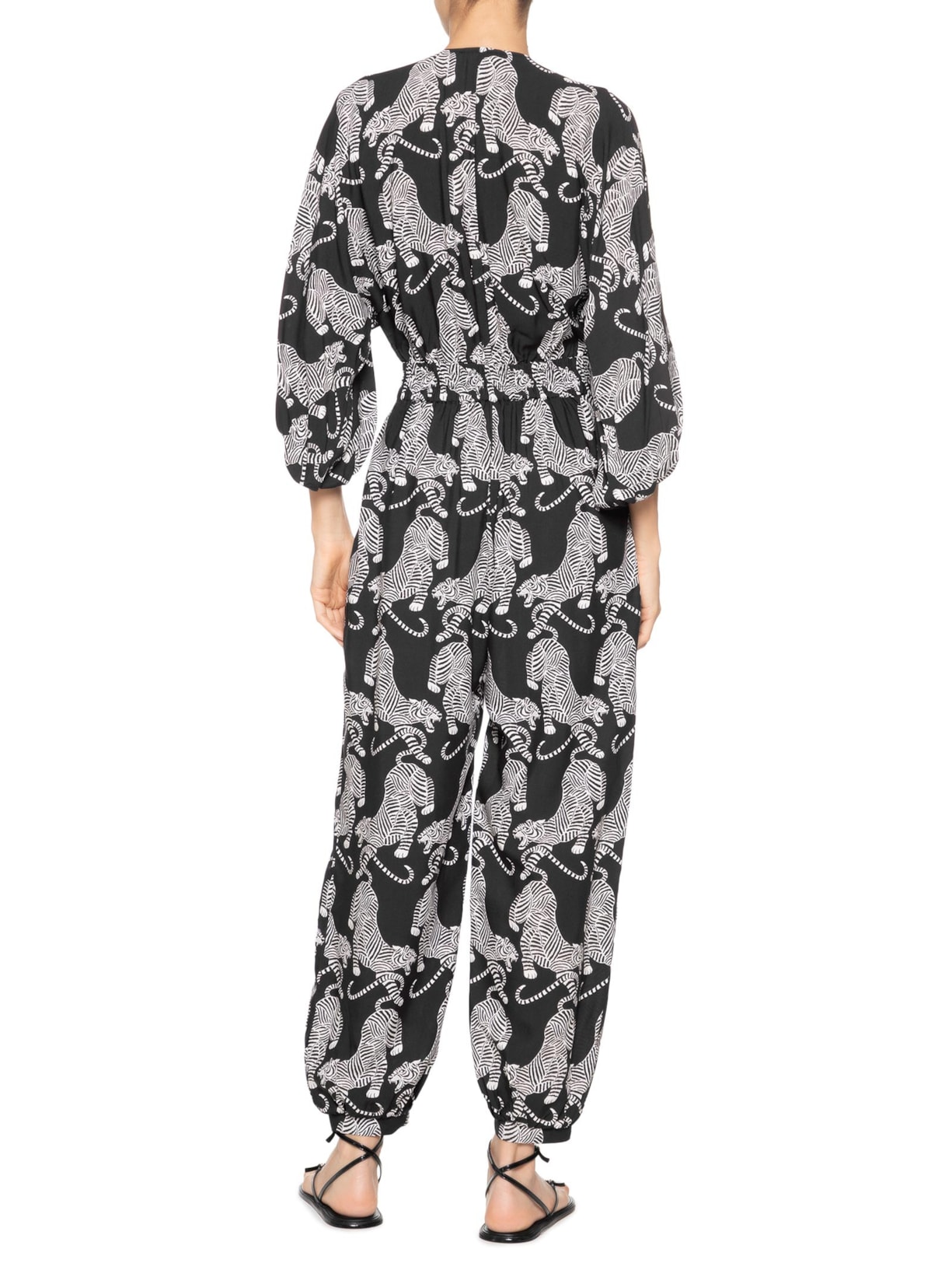 Macacão Feminino Amarração Tigres Preto Farm