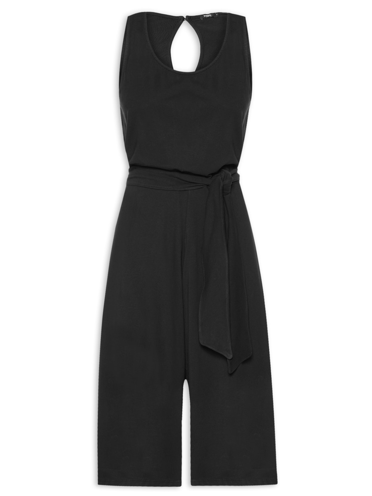 Macacão Feminino Amplo Com Abertura Nas Costas - Preto