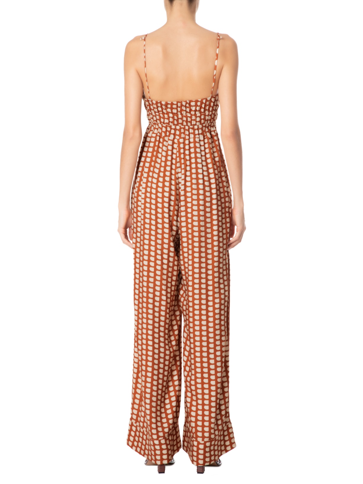 Macacão Feminino Amplo Escama Marrom Animale