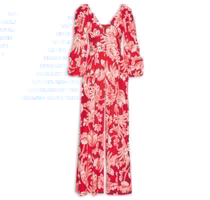 Macacão Feminino Arara Floral - Vermelho