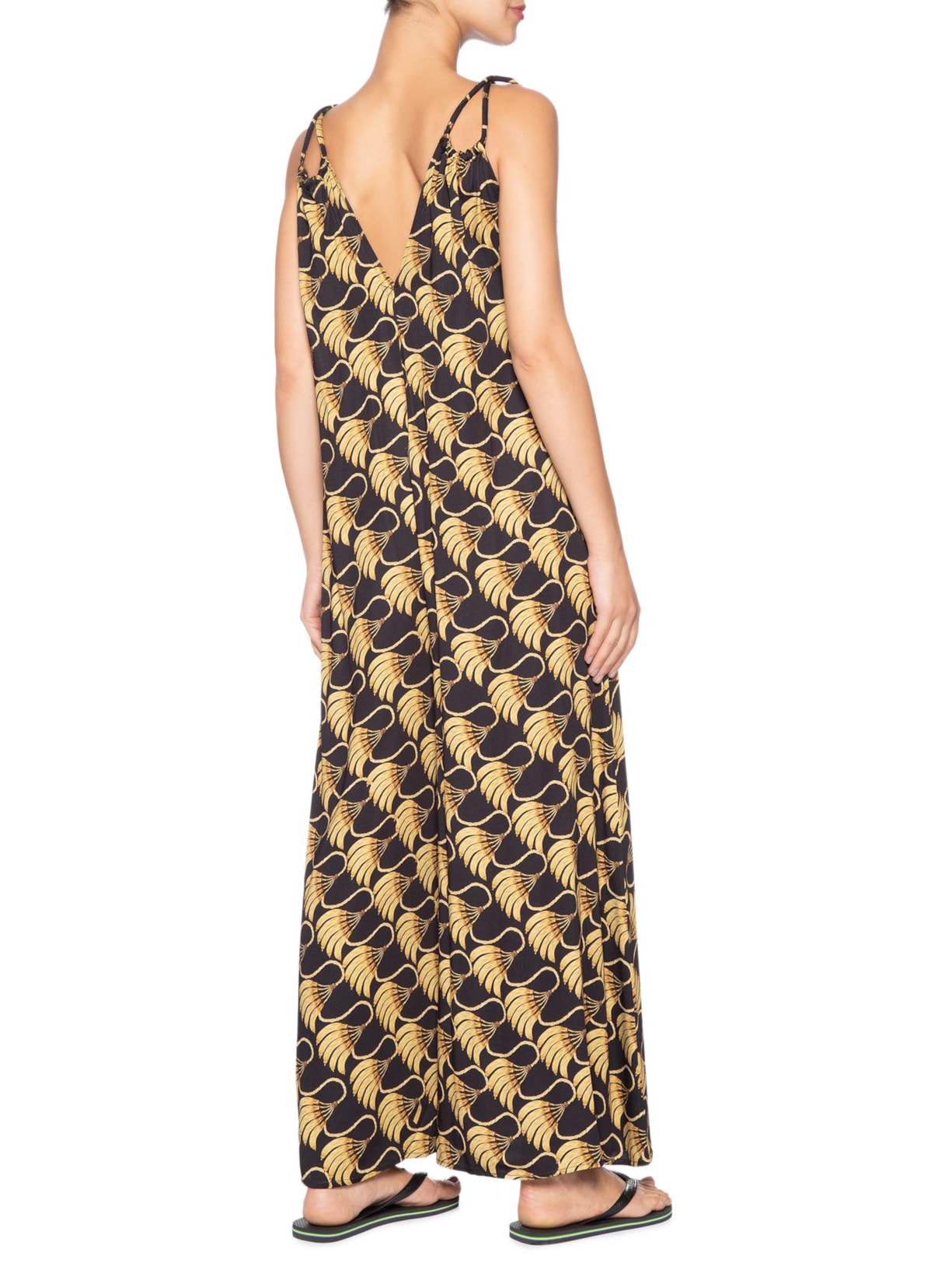 Macacão Feminino Banana Tássel Mini Preto Farm