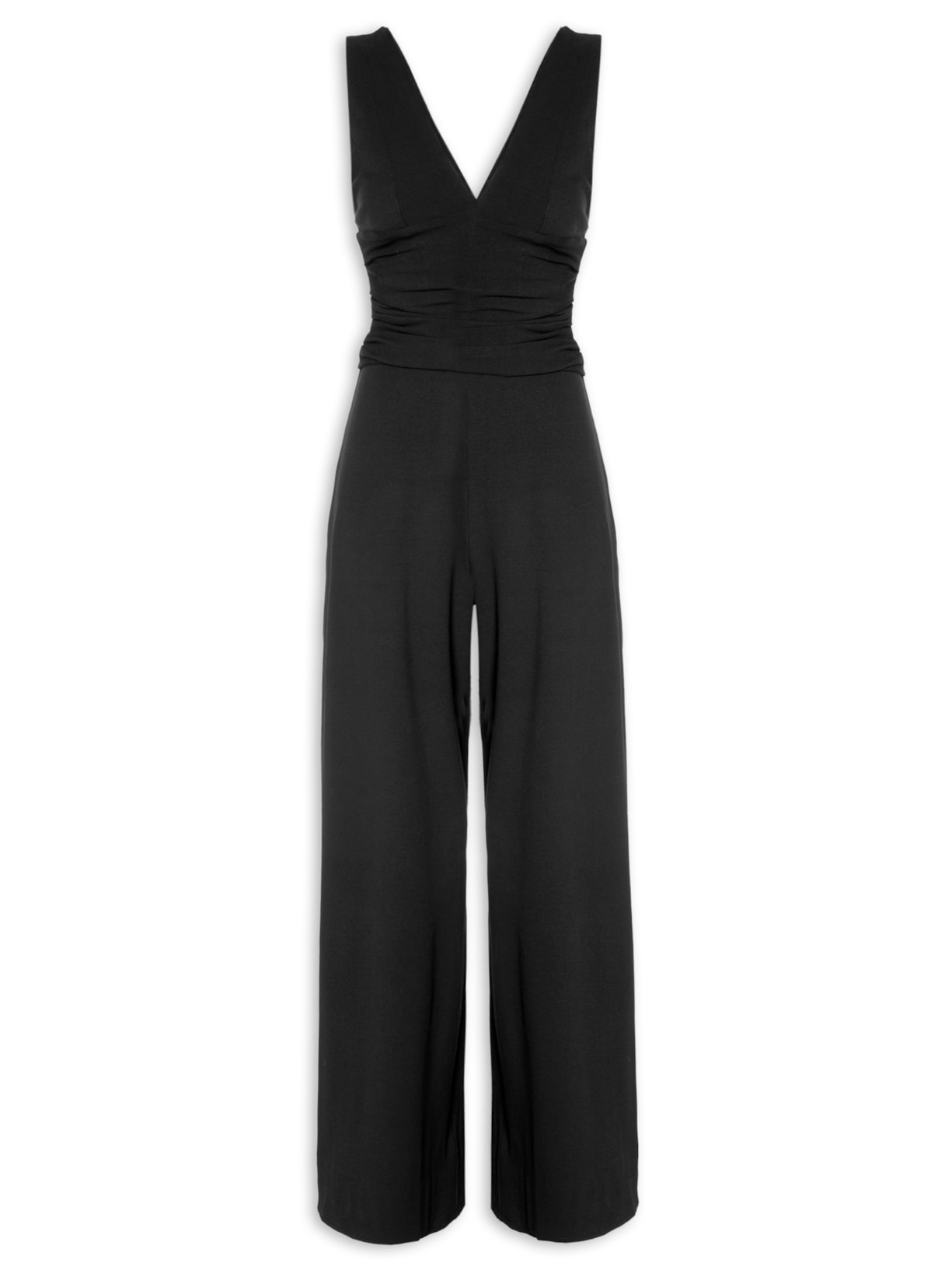 Macacão Feminino Bandage Decote V - Preto