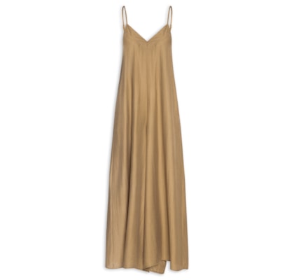 Macacão Feminino Básico Pernas Amplas - Bege