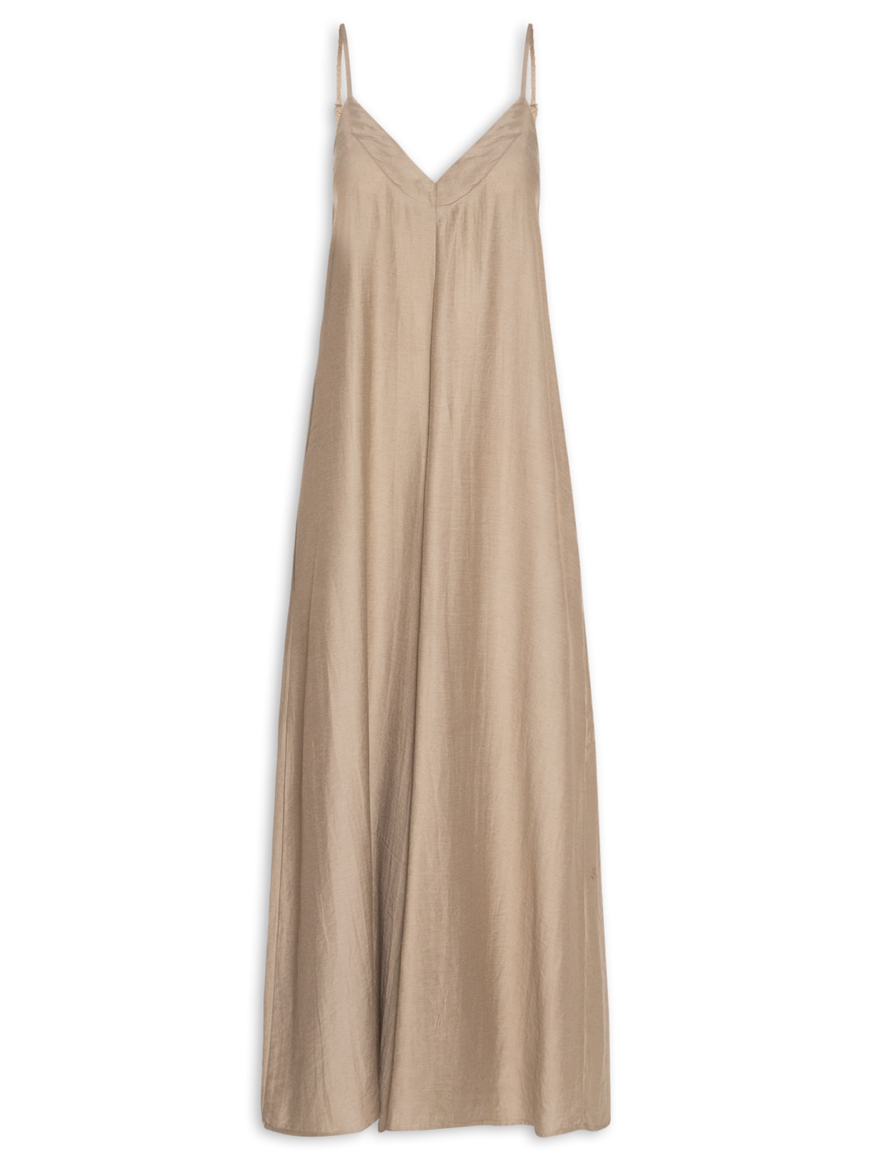 Macacão Feminino Básico Pernas Amplas - Marrom