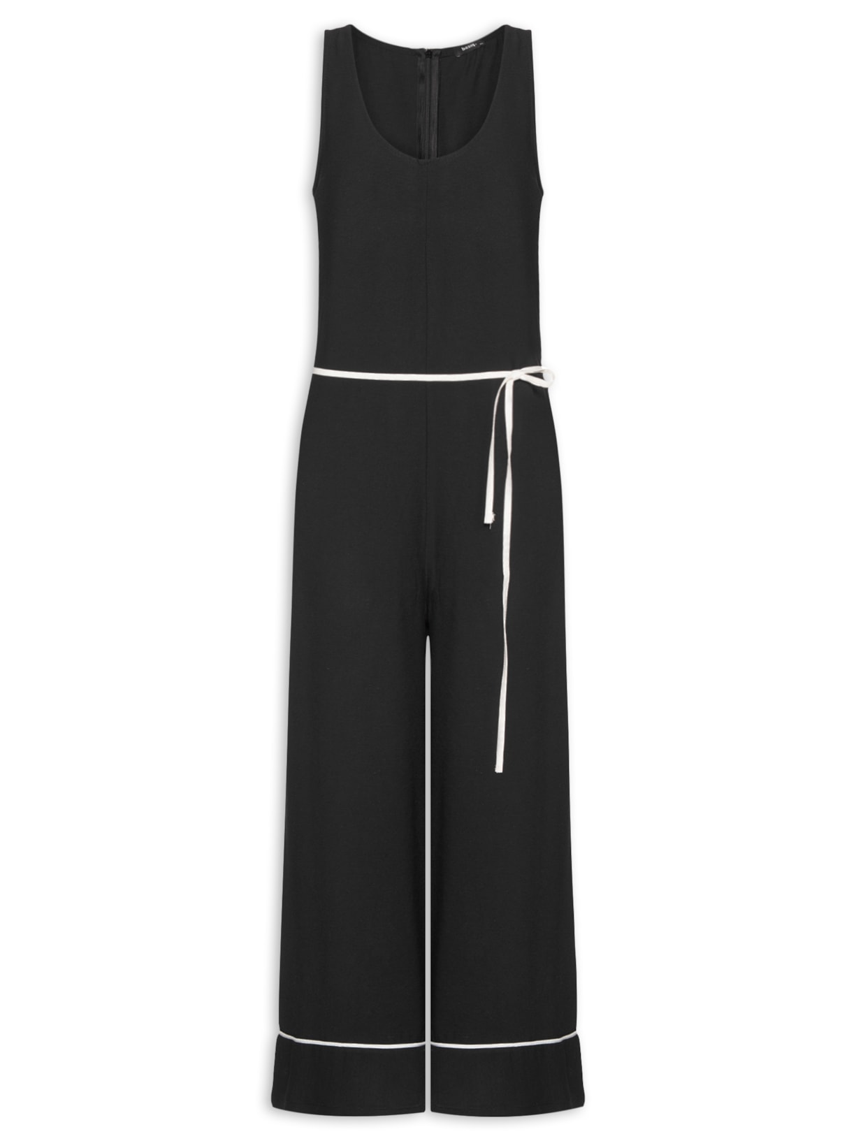 Macacão Feminino Básico Texturizado - Preto