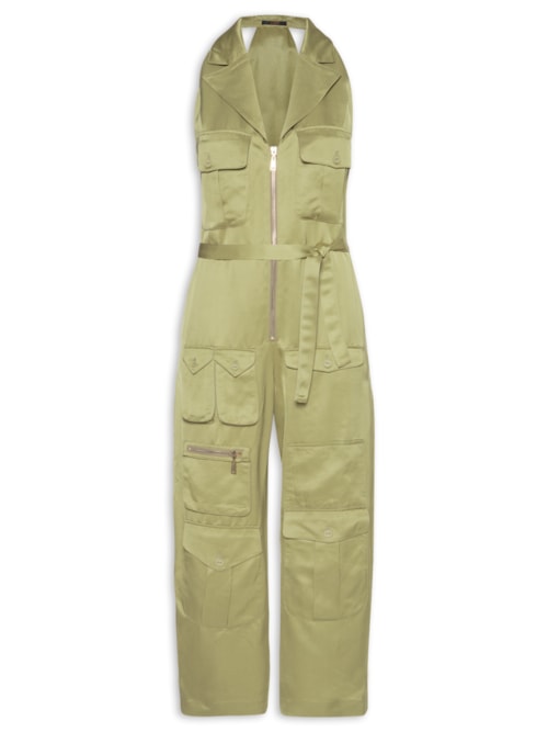 Macacão Feminino Bolsos – Verde