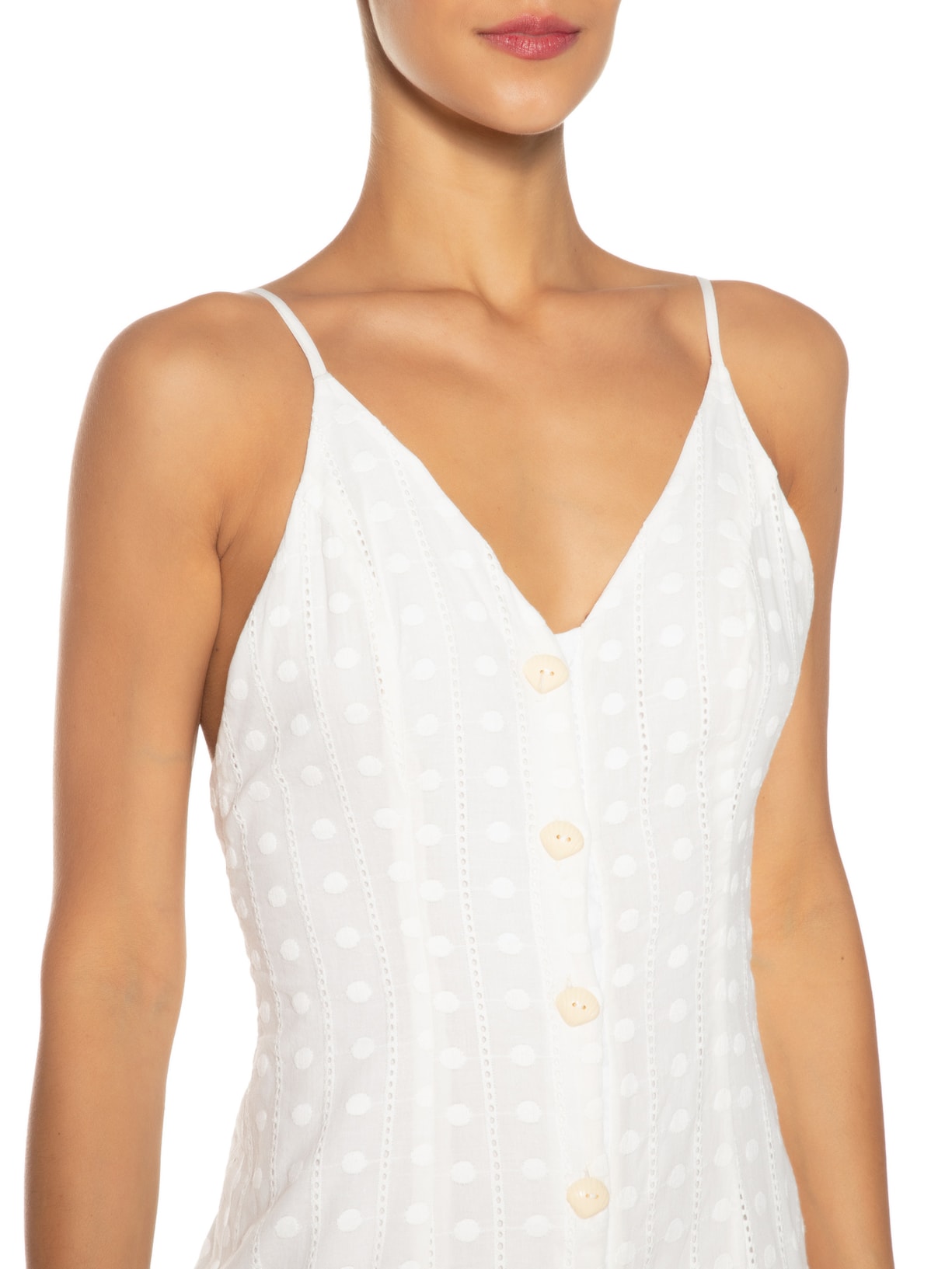 Macacão Feminino Bordado Amorgos Branco Maria Filó