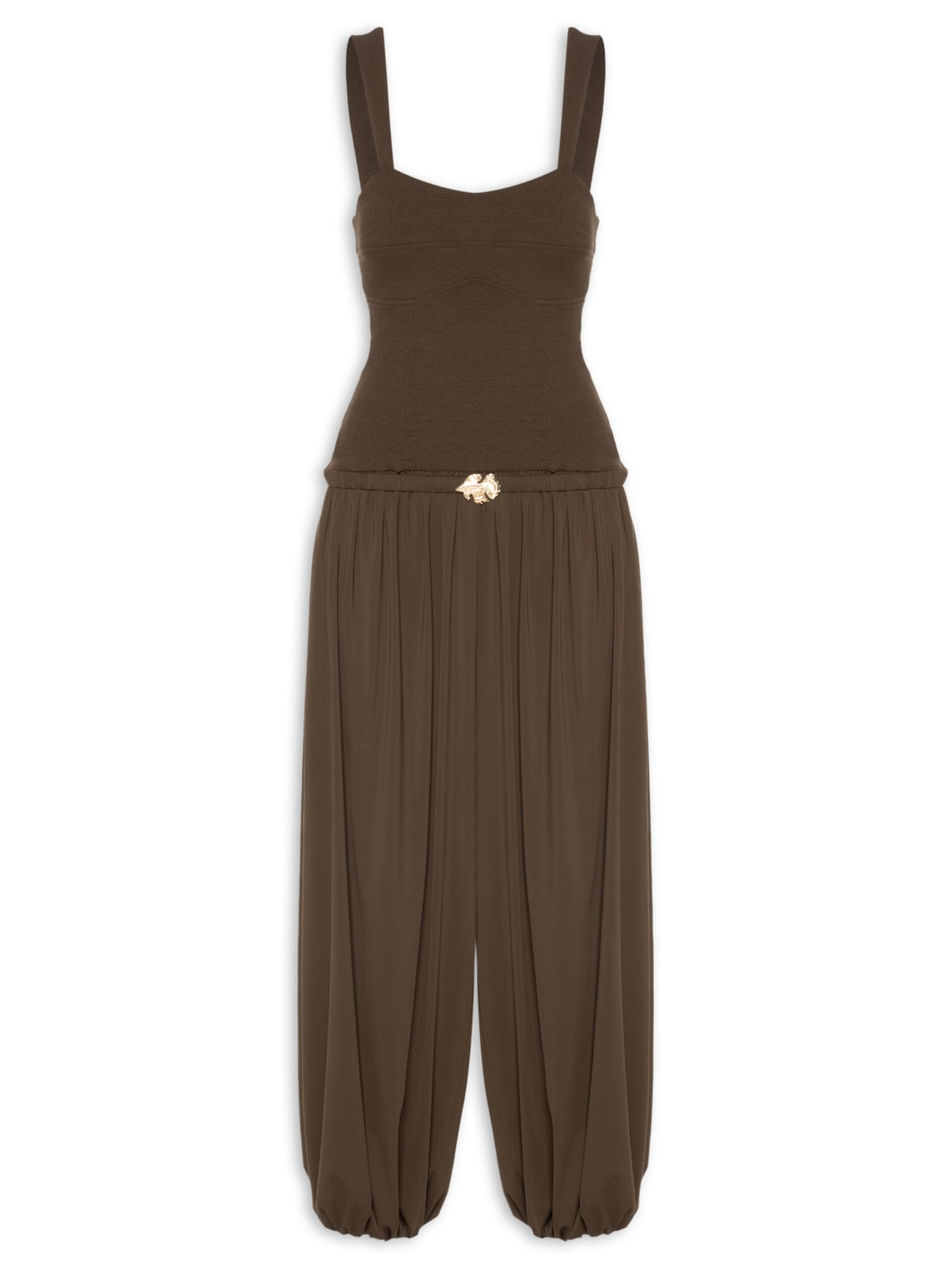 Macacão Feminino Boucle - Marrom