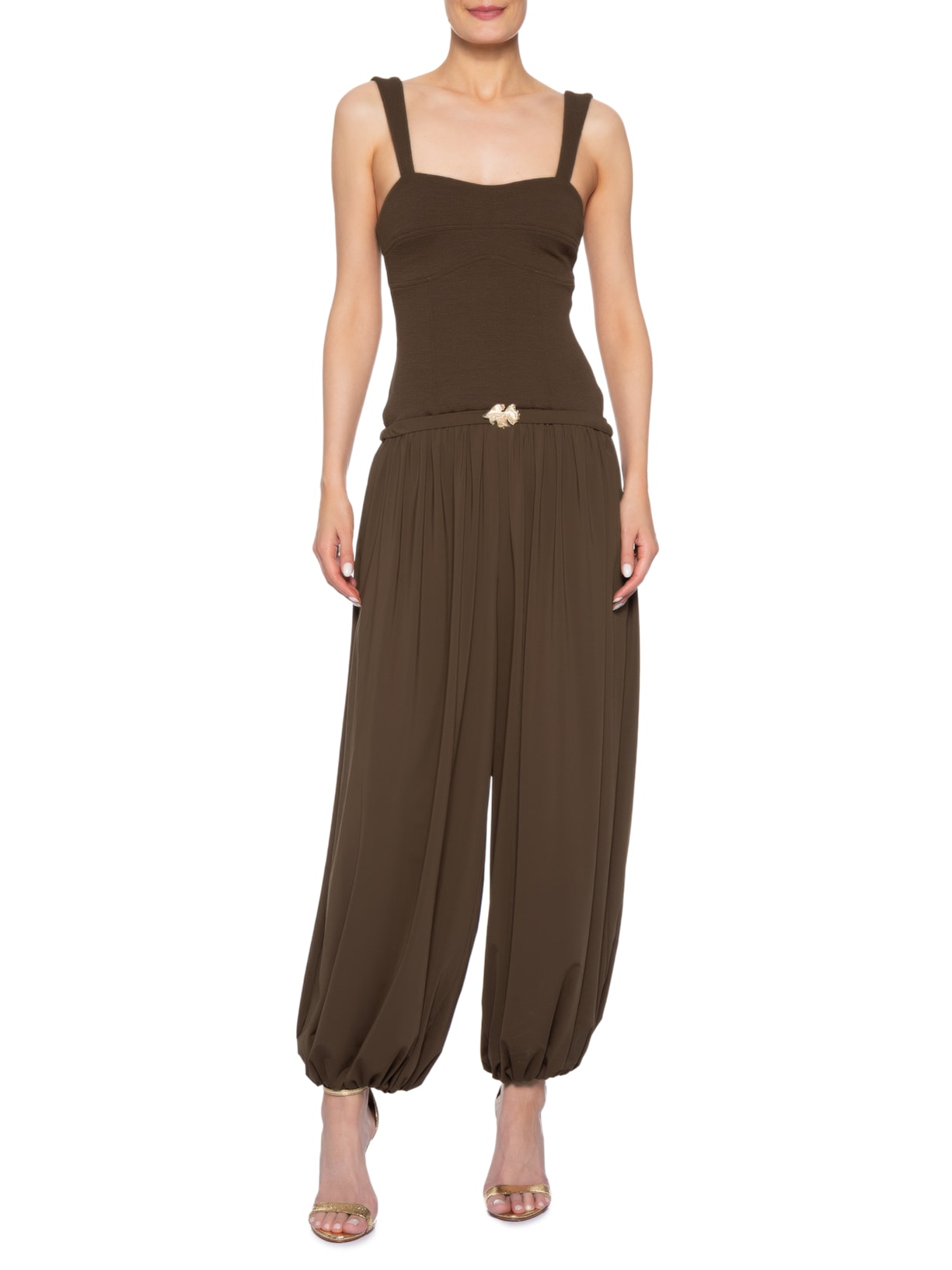 Macacão Feminino Boucle Marrom Aluf