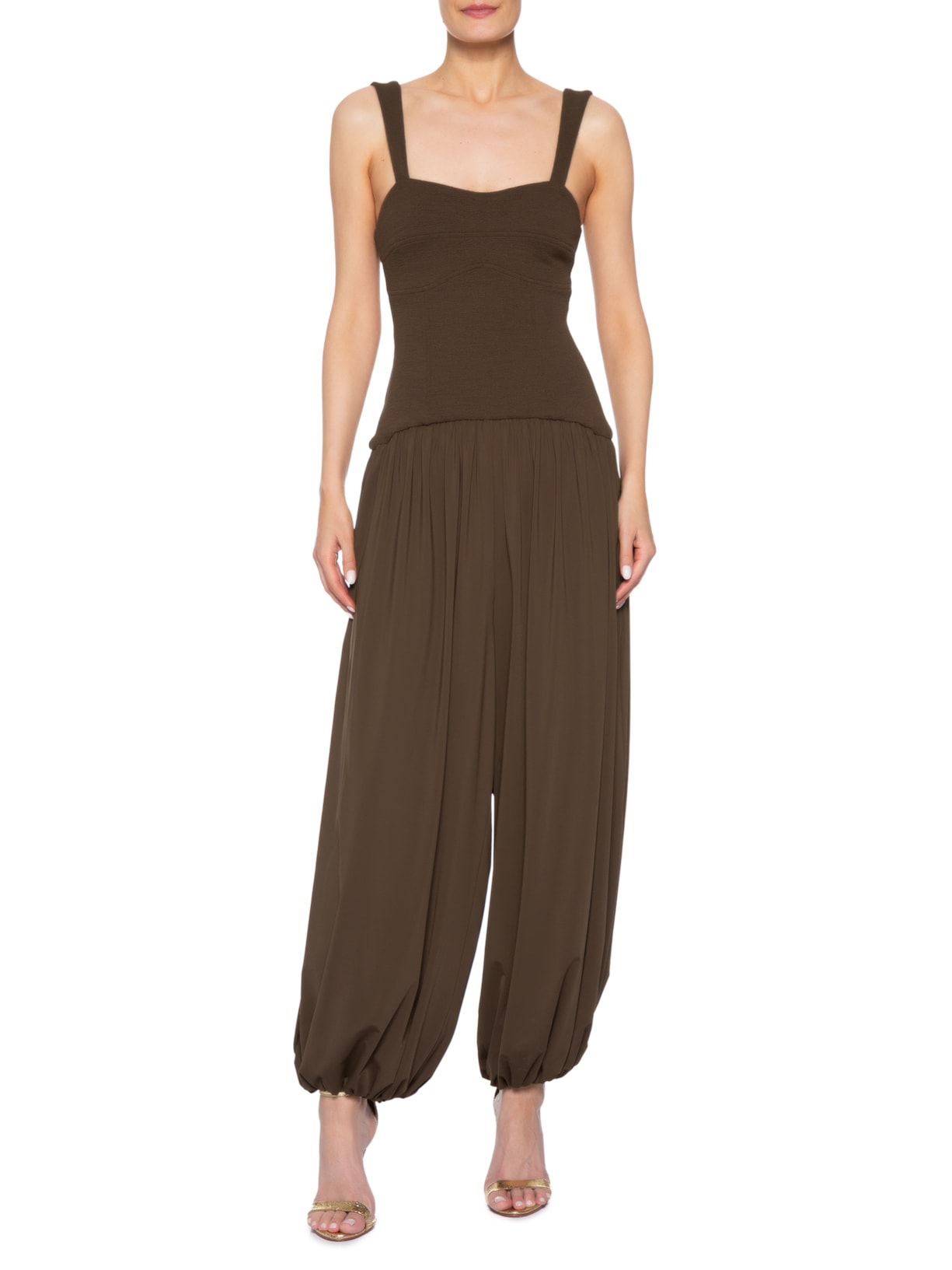 Macacão Feminino Boucle Marrom Aluf