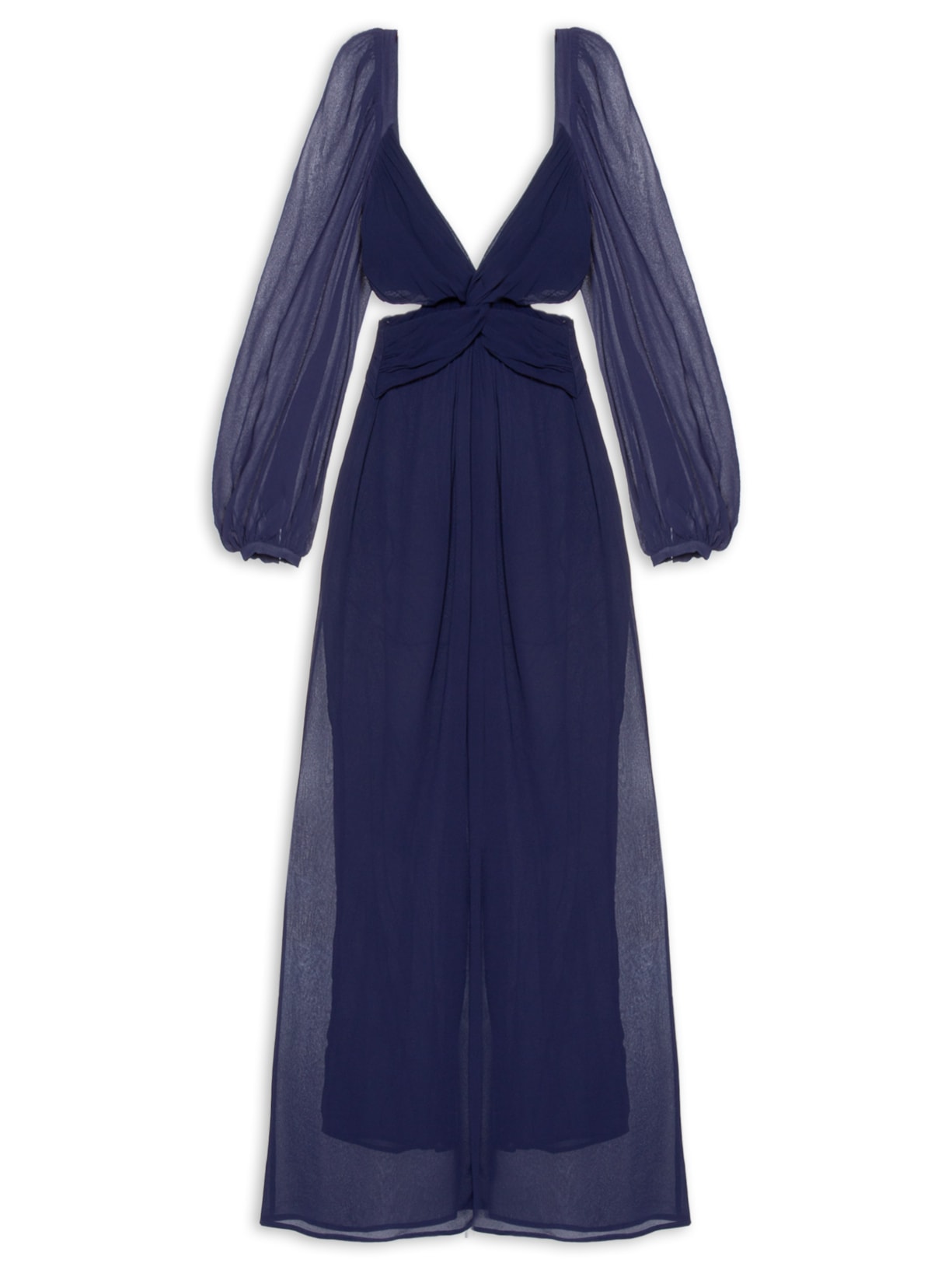 Macacão Feminino Busto Torcido - Azul