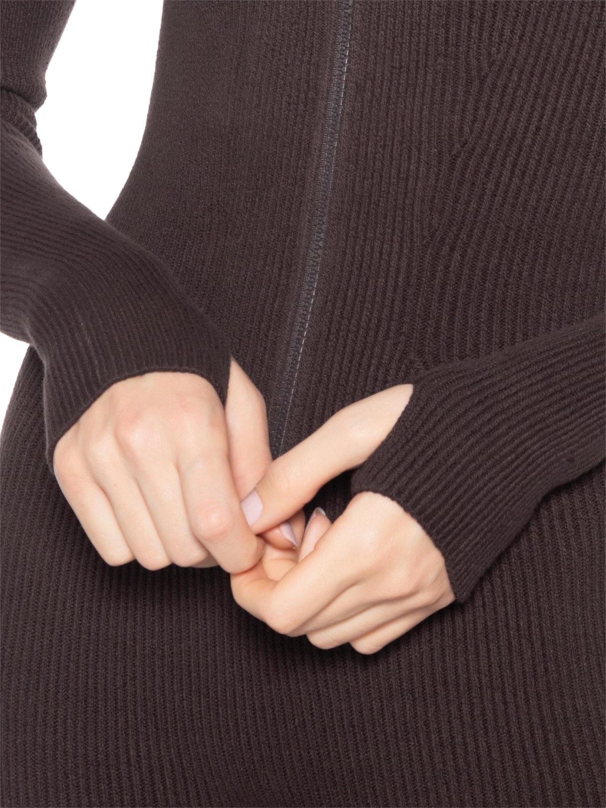 Macacão Feminino Canelado Sporty Marrom Anselmi