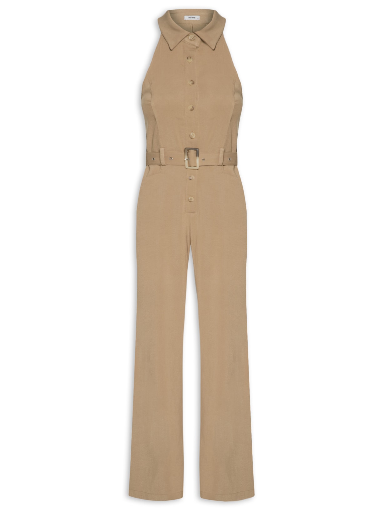 Macacão Feminino Cava Americana - Bege