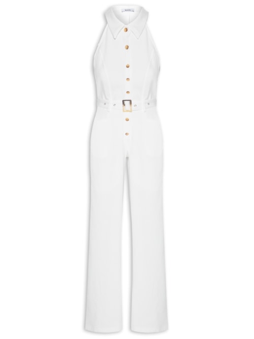 Macacão Feminino Cava Americana - Off White