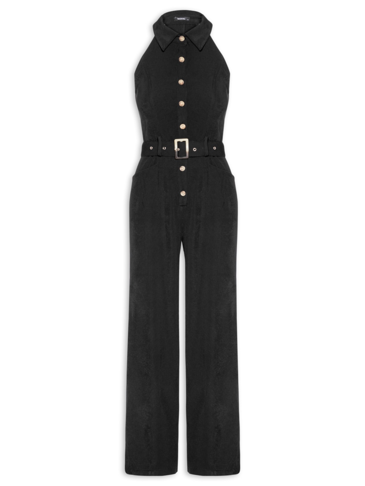 Macacão Feminino Cava Americana - Preto