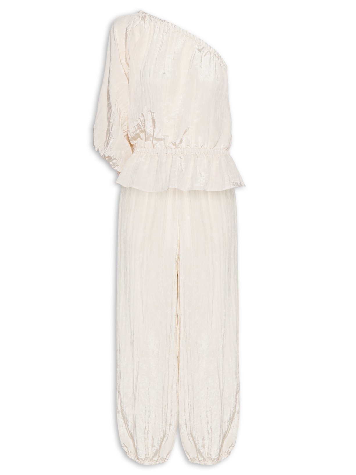 Macacão Feminino Cetim Crepon - Off White