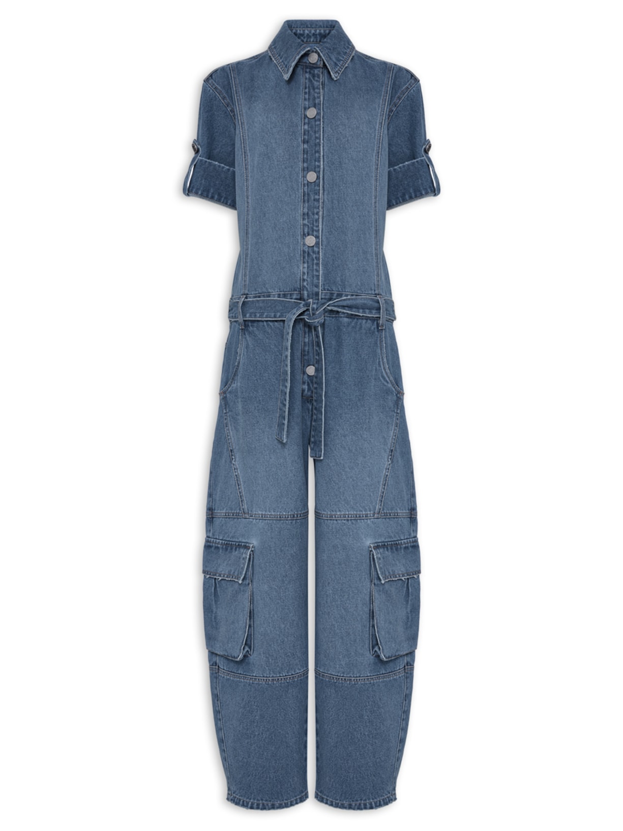 Macacão Feminino Chai Jeans V27 Azul Mixed