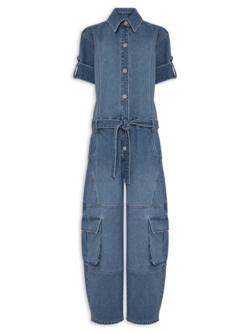 Macacão Feminino Chai Jeans V27 - Azul