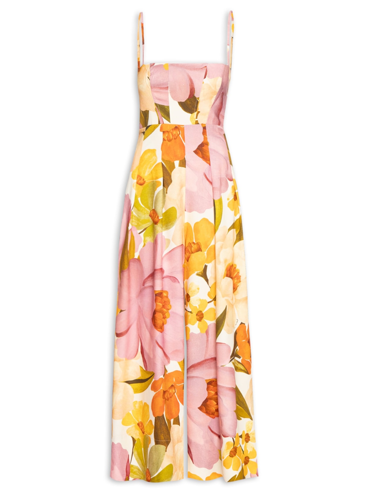 Macacão Feminino Chita Bella - Amarelo