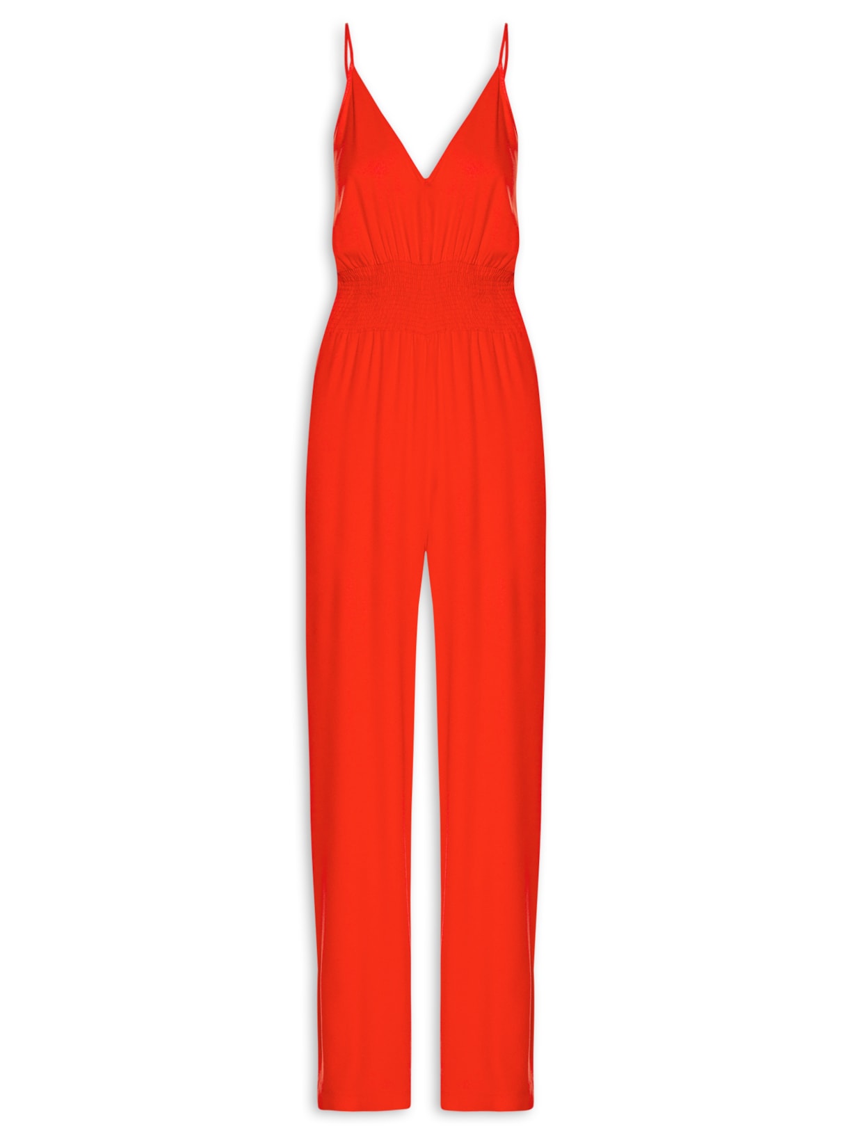 Macacão Feminino Com Alças - Vermelho