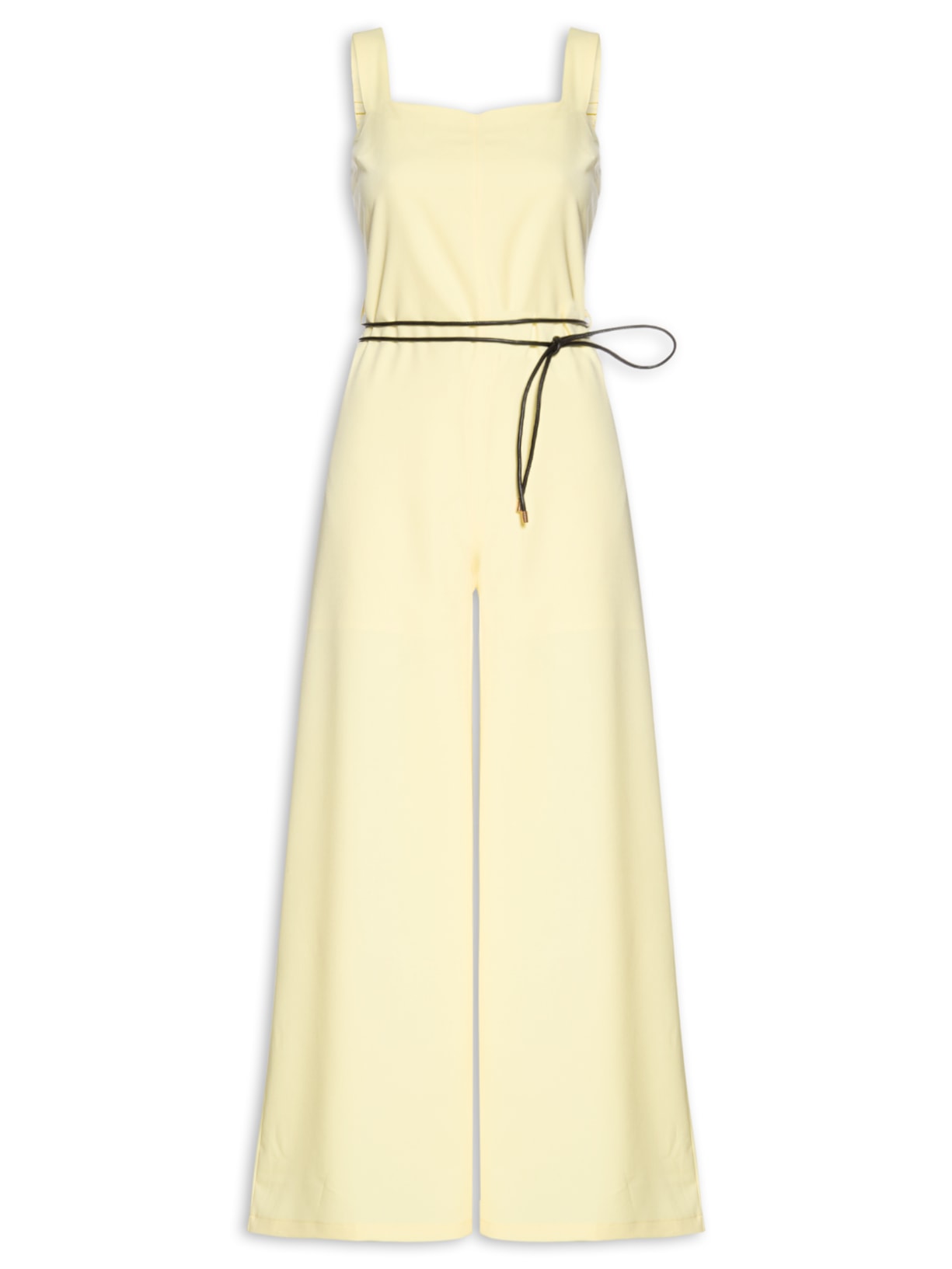 Macacão Feminino Com Cinto Removível - Amarelo