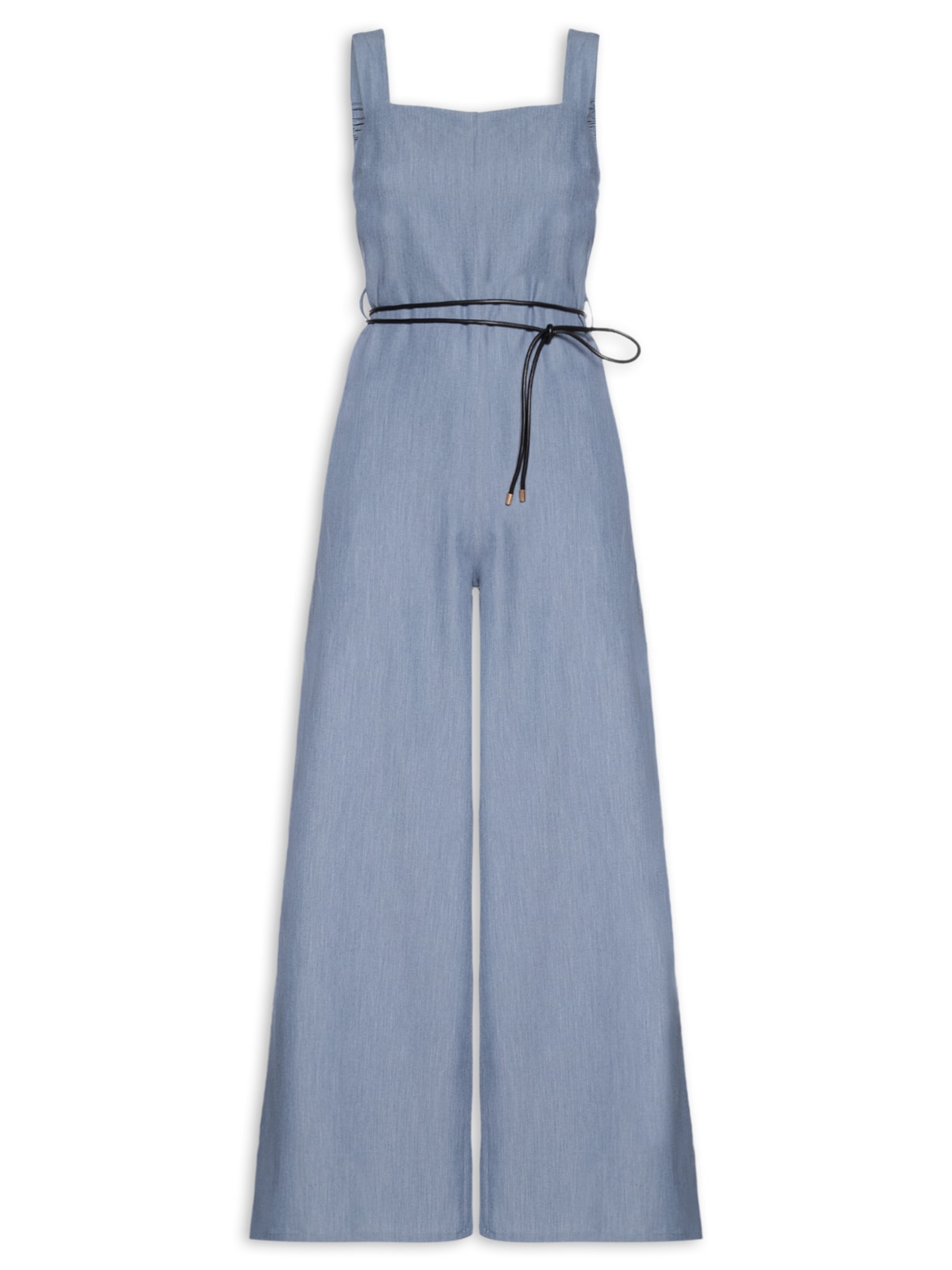 Macacão Feminino Com Cinto Removível - Azul