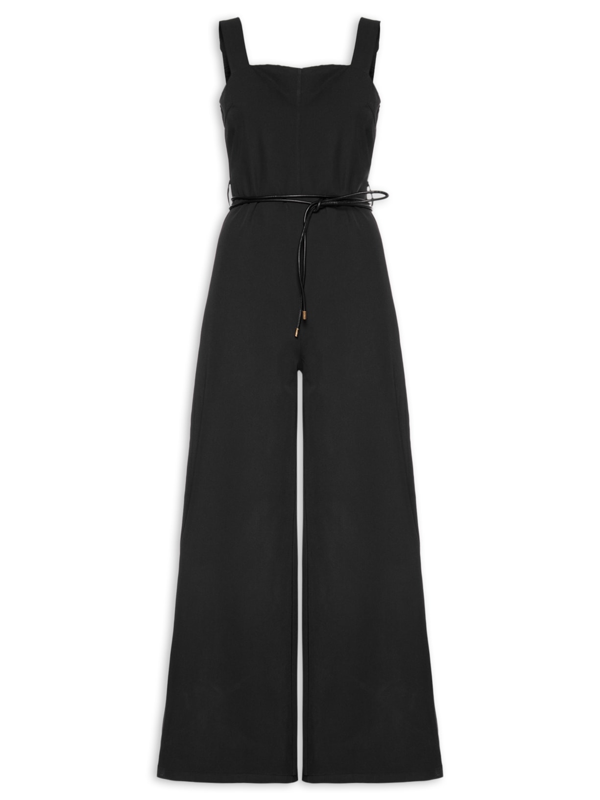 Macacão Feminino Com Cinto Removível - Preto