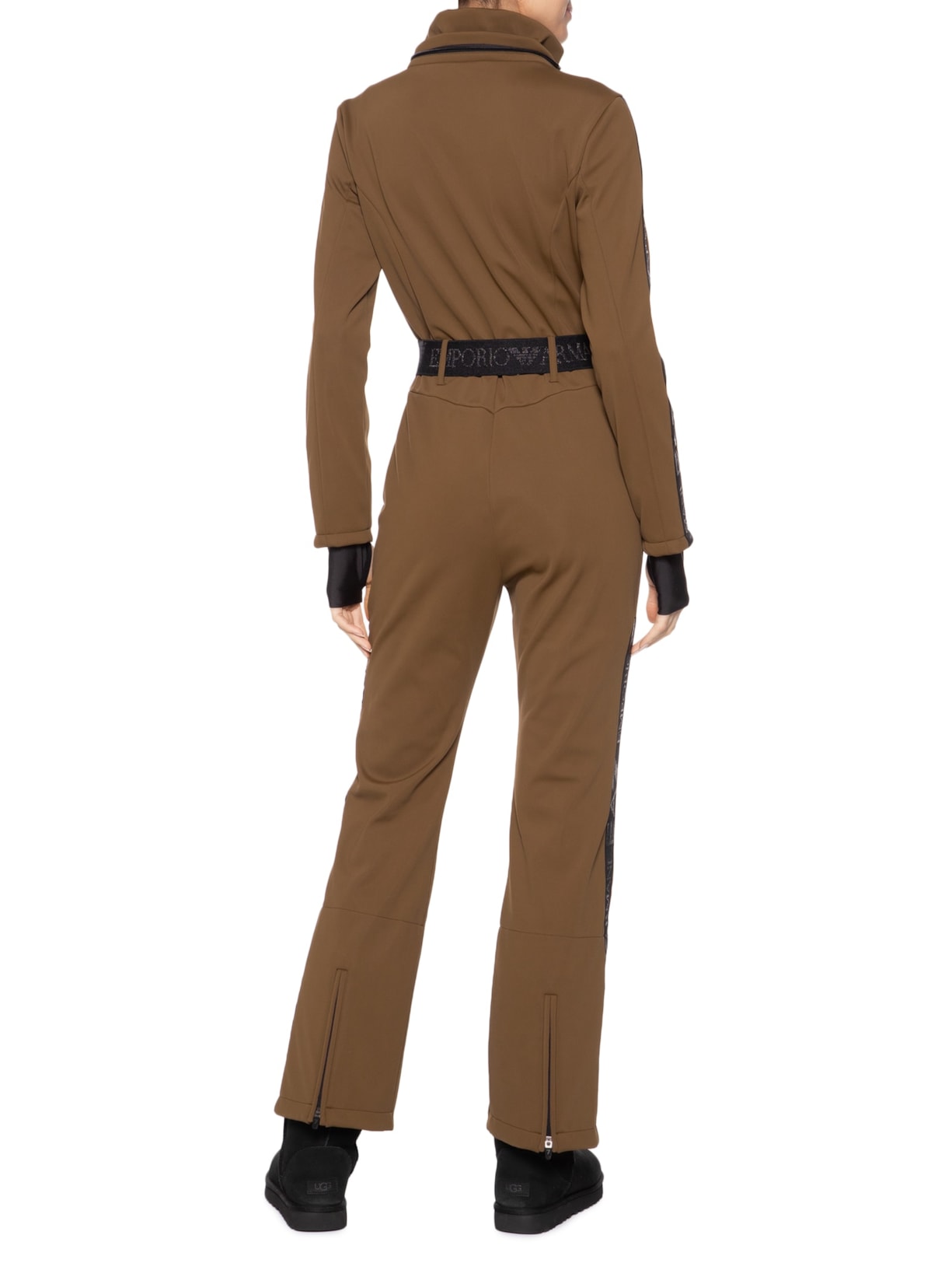 Macacão Feminino Com Cinto Sky Marrom Ea7 Emporio Armani