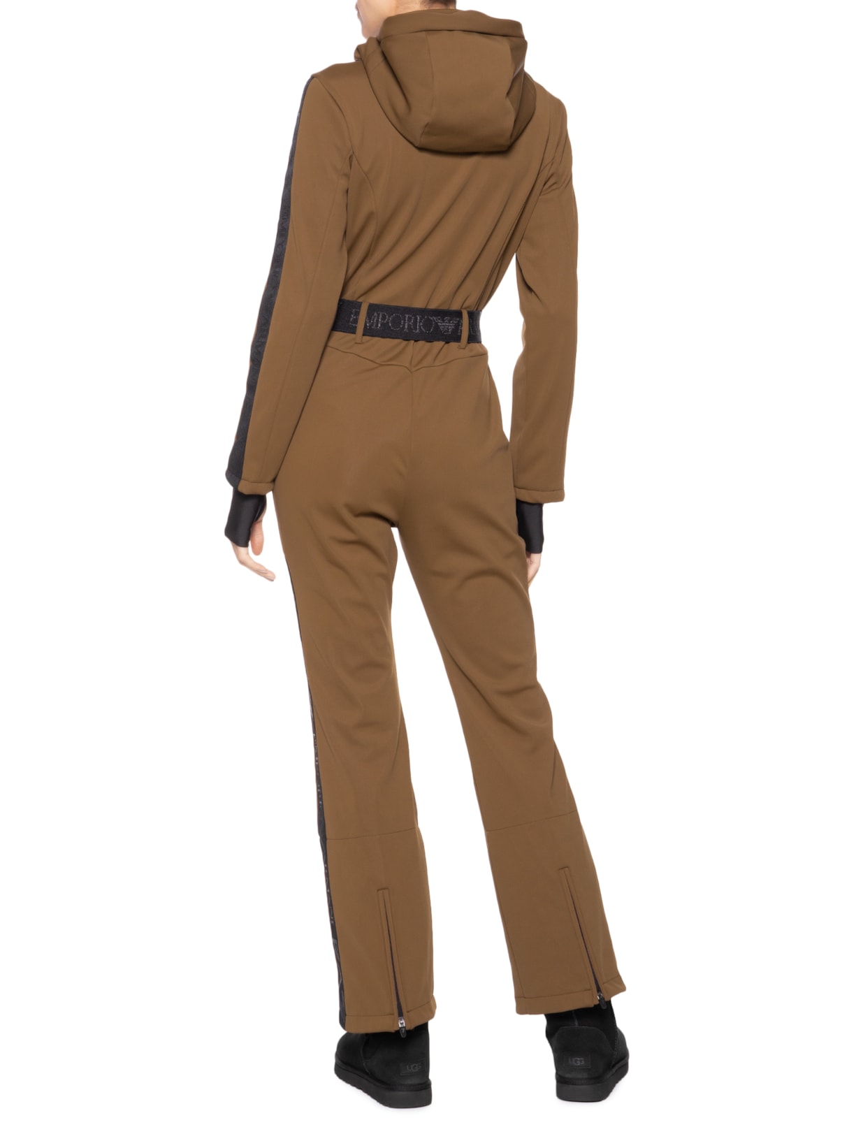 Macacão Feminino Com Cinto Sky Marrom Ea7 Emporio Armani